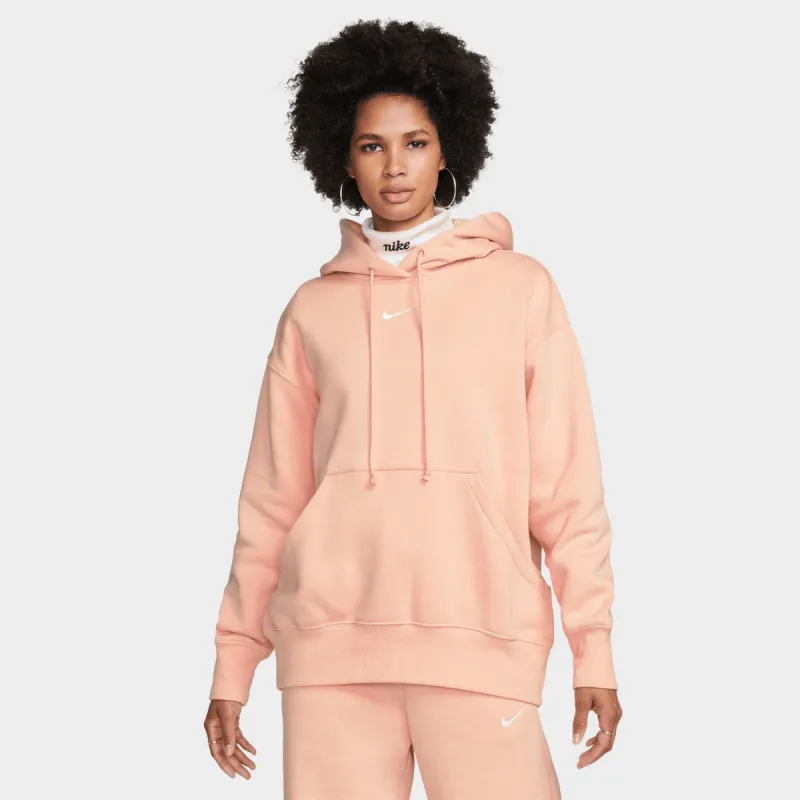 Nike Women's Sportswear Phoenix Fleece Oversized Pullover Hoodie Arctic Orange / Sail sold by JD Sports