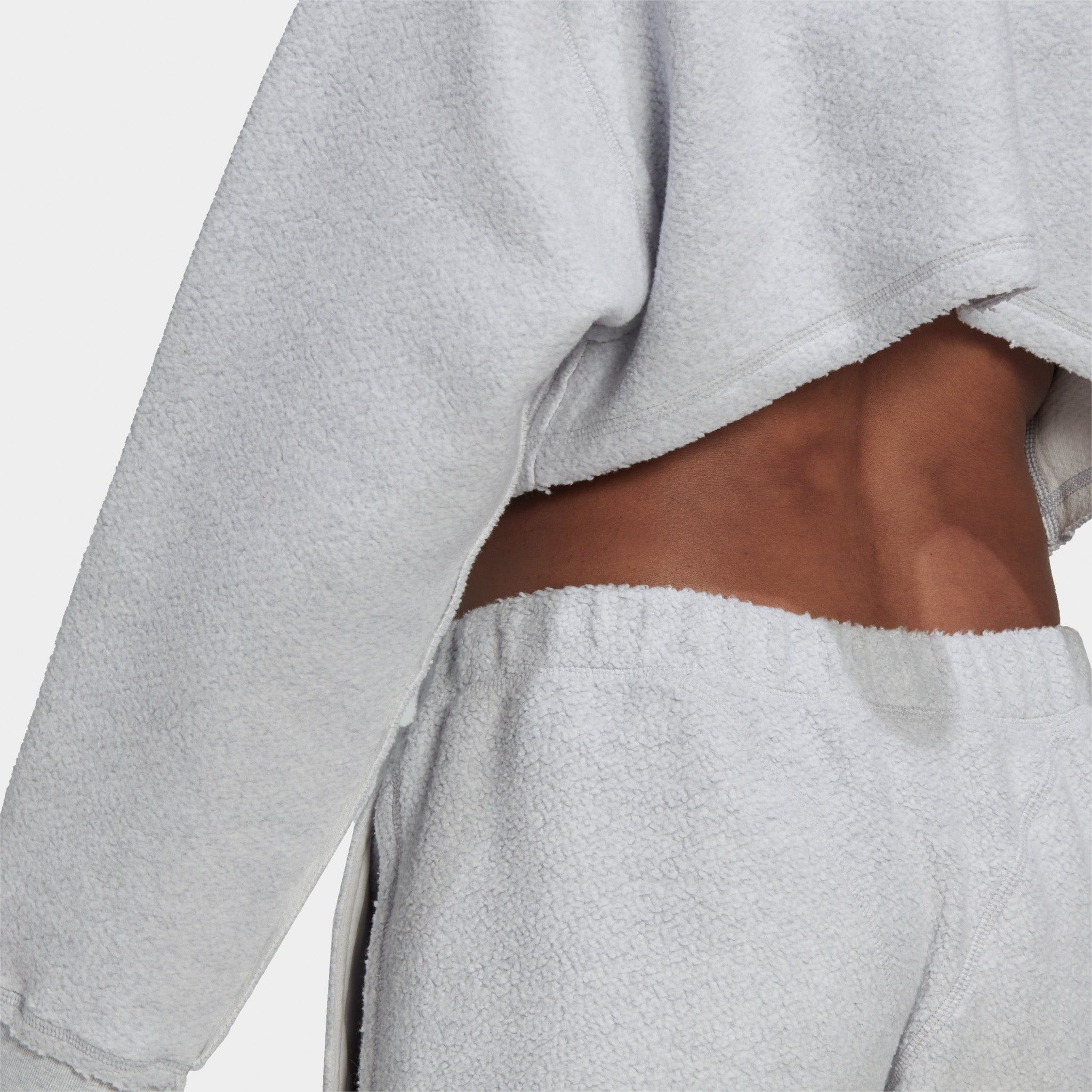 adidas Originals Women's Crop Full Zip Loungewear Hoodie / Light Grey Heather sold by JD Sports product image thumbnail 4