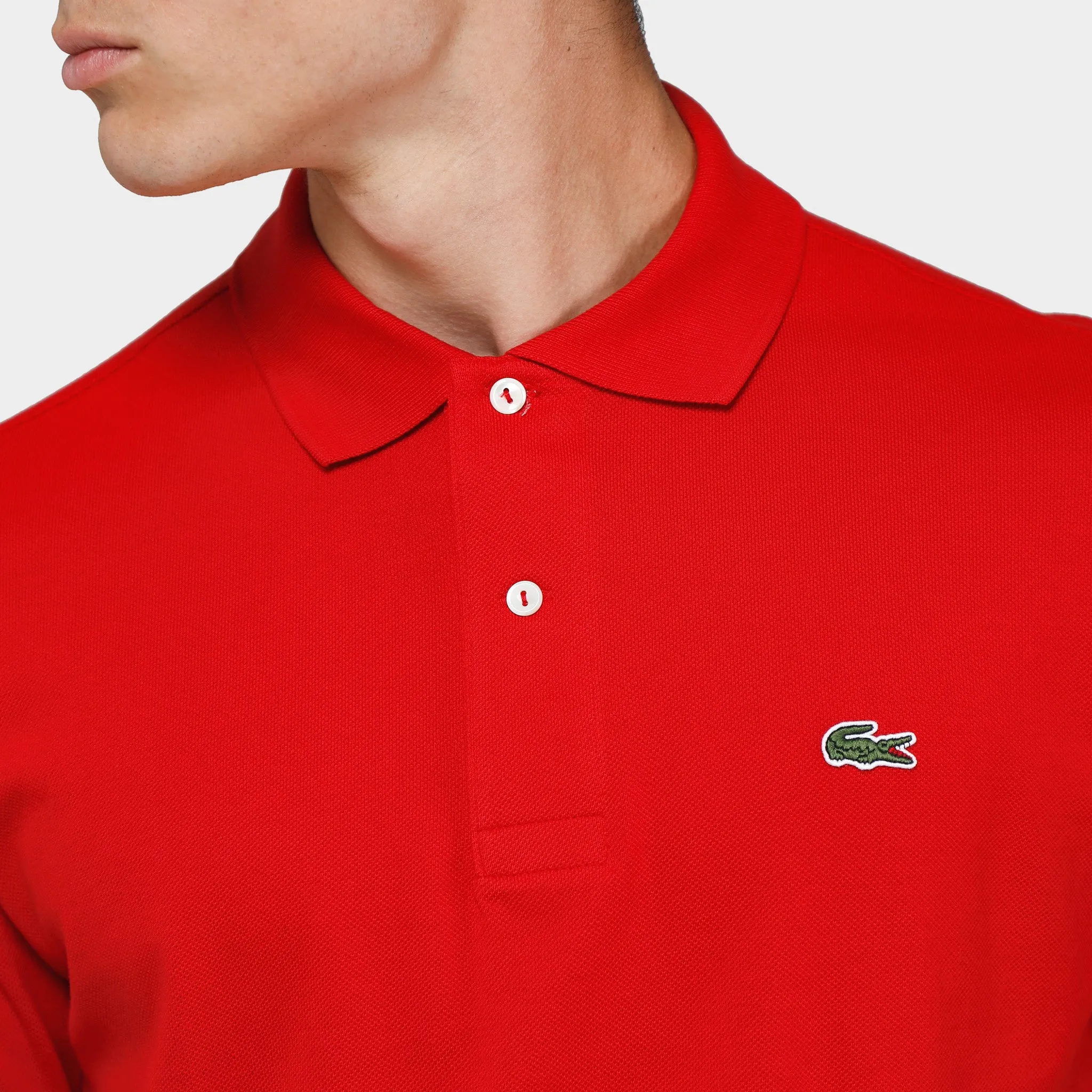 Lacoste Original L.12.12 Petit Piqu� Cotton Polo Shirt / Red sold by JD Sports product image thumbnail 5