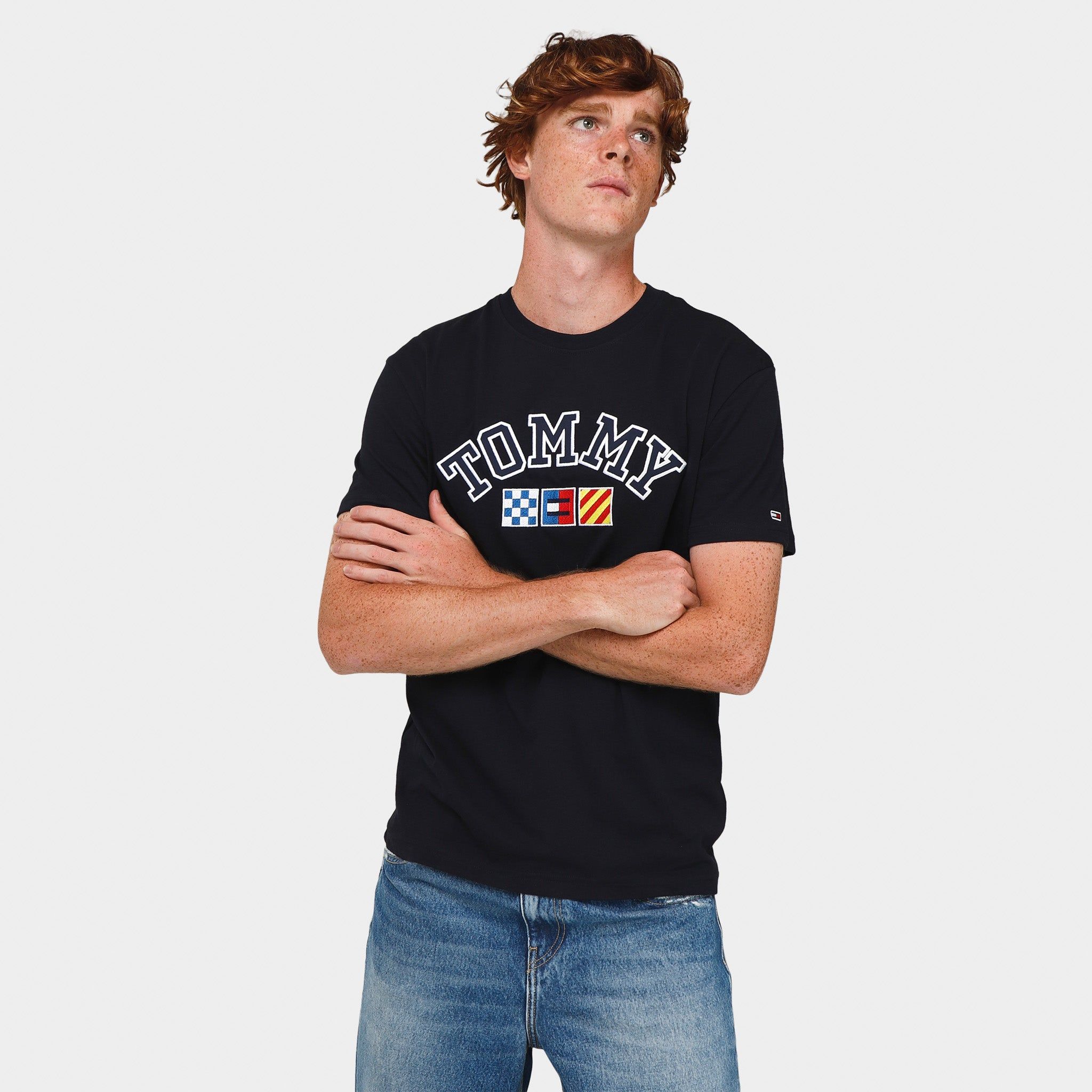 Tommy Jeans Archive Sailing T-shirt / Desert Sky sold by JD Sports