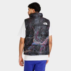 The North Face 1996 Retro Nuptse Vest / TNF Black Trail Glow Print sold by JD Sports