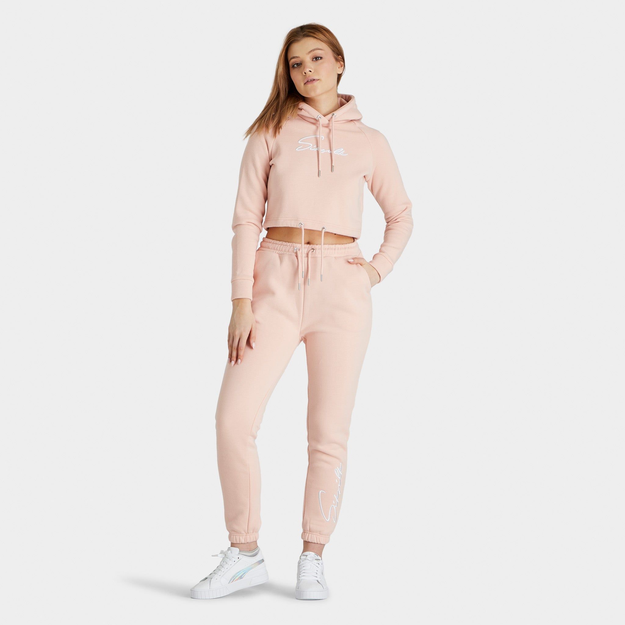 SikSilk Women's Essential Cropped Pullover Hoodie / Pink sold by JD Sports product image thumbnail 5