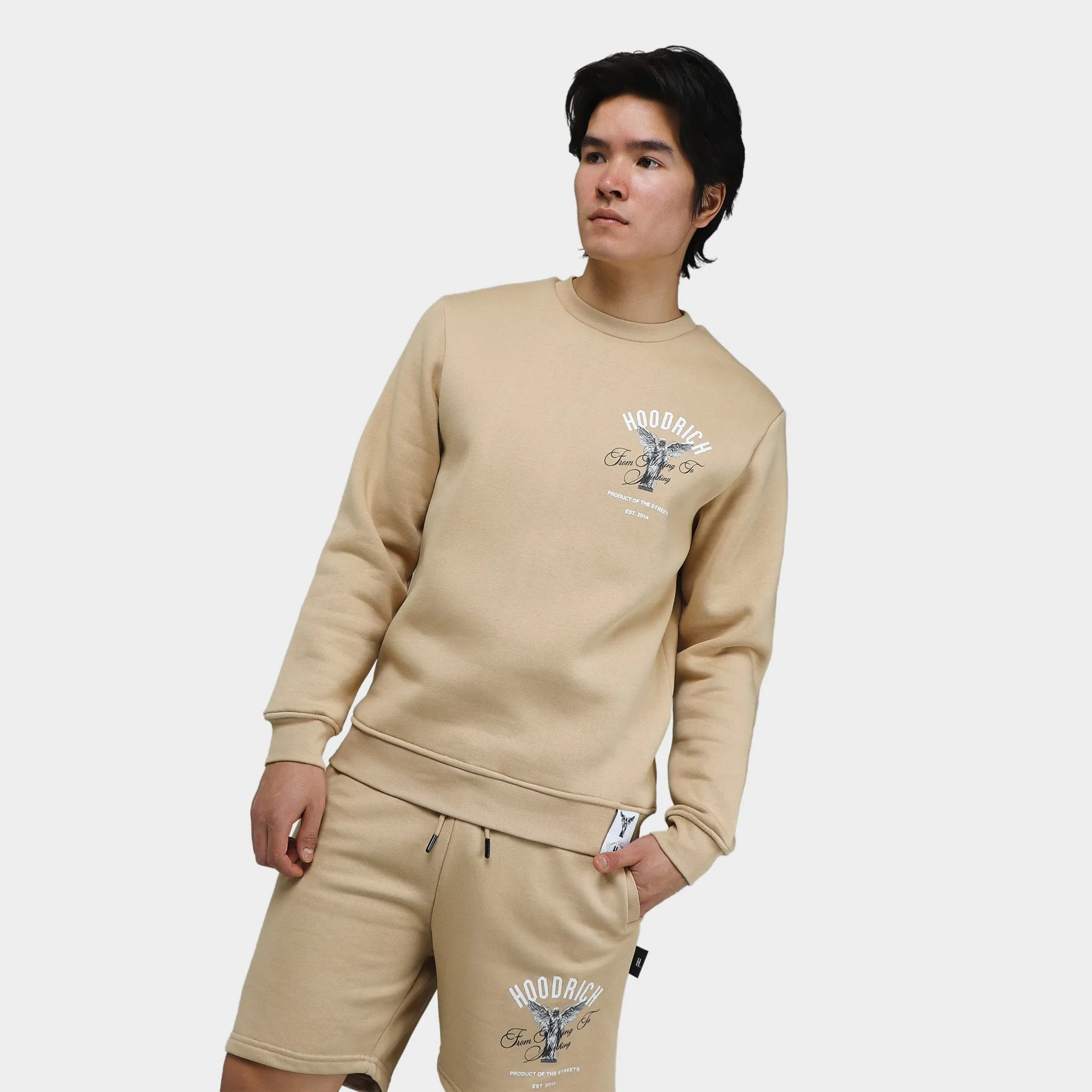 Hoodrich Vital Crewneck Safari / White - Black sold by JD Sports