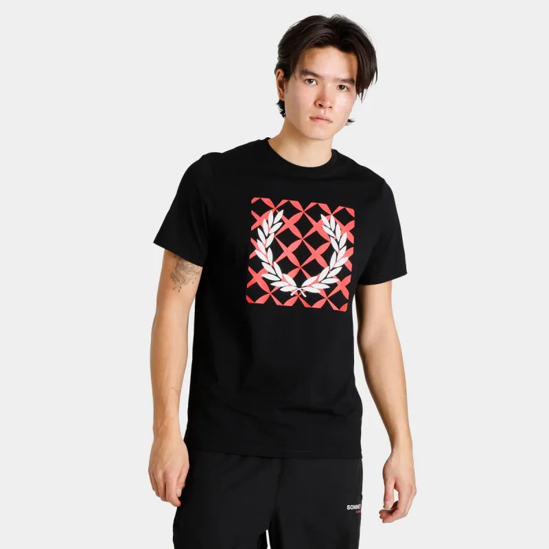 Fred Perry Cross Stitch Printed T-Shirt / Black sold by JD Sports