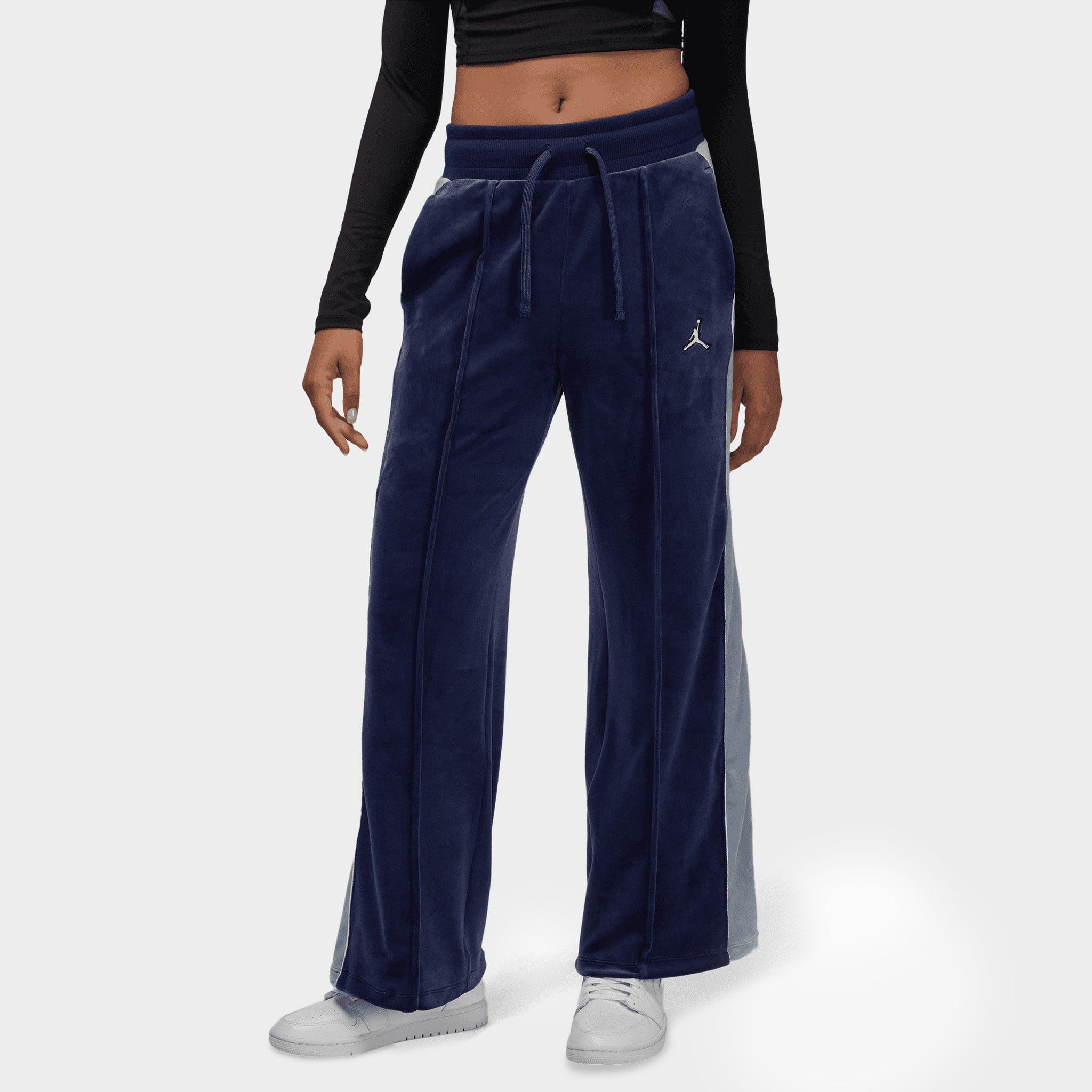 Jordan Women's Flight Velour Pants Midnight Navy / Stealth - White sold by JD Sports