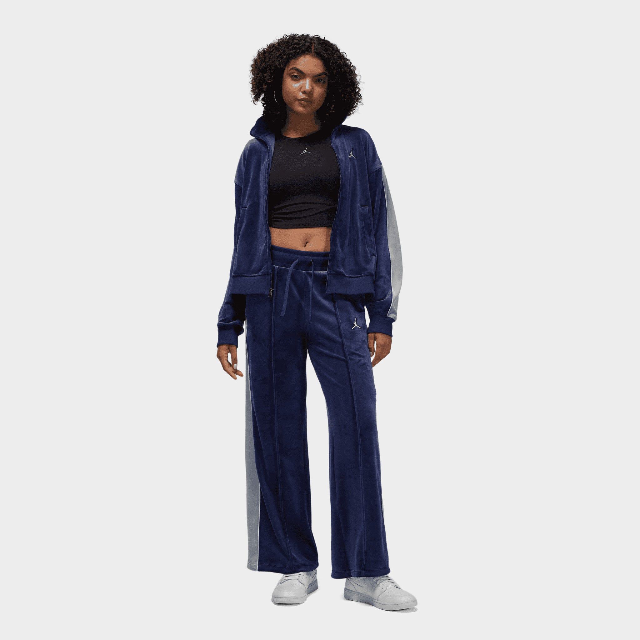 Jordan Women's Flight Velour Pants Midnight Navy / Stealth - White sold by JD Sports product image thumbnail 5