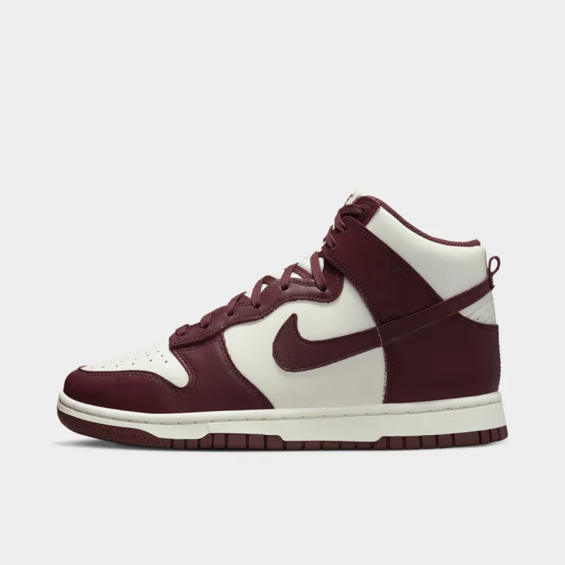 Nike Women's Dunk High Burgundy Crush / Sail sold by JD Sports