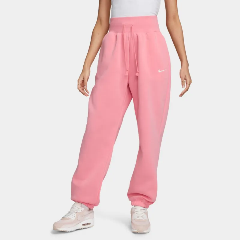 Nike Sportswear Women's Phoenix Fleece High-Waisted Oversized Sweatpants Coral Chalk / Sail sold by JD Sports