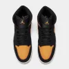 Jordan 1 Mid SE Black / Vivid Orange - Cardinal Red sold by JD Sports