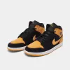 Jordan 1 Mid SE Black / Vivid Orange - Cardinal Red sold by JD Sports