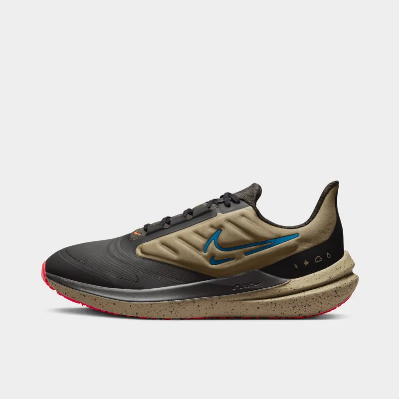 Nike Air Winflo 9 Shield Medium Ash / Laser Blue - Khaki sold by JD Sports