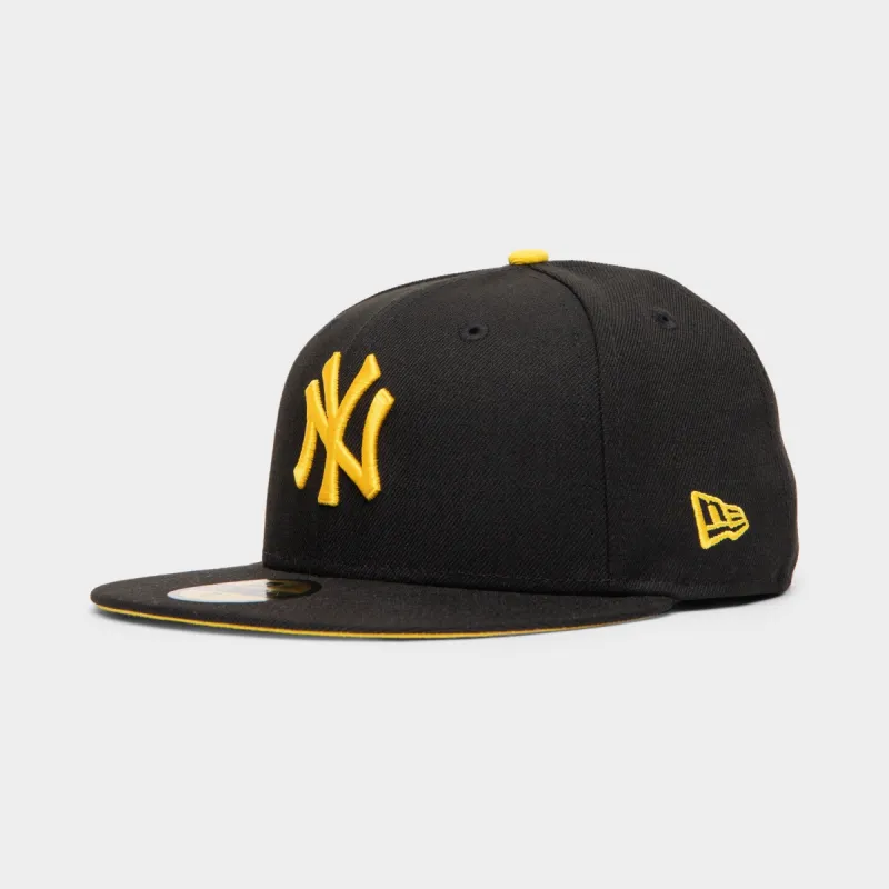 New Era 59FIFTY New York Yankees Fitted Cap Black / Cyber Yellow sold by JD Sports