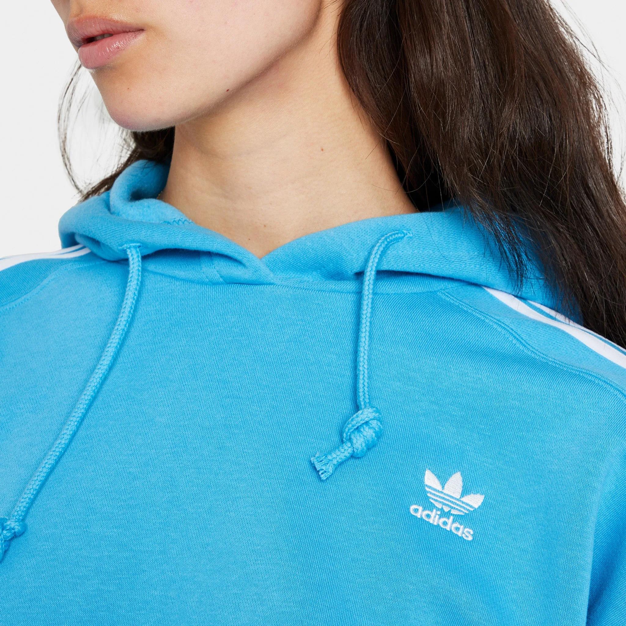 adidas Originals Women's Crop Pullover Hoodie / Sky Rush sold by JD Sports product image thumbnail 4