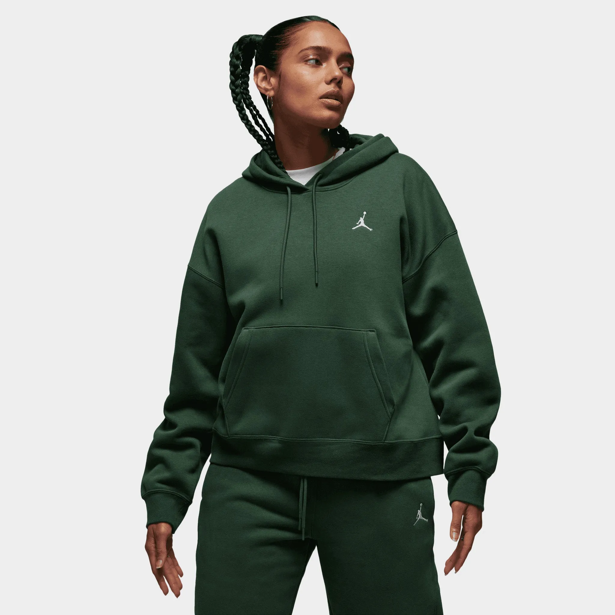 Jordan Women's Brooklyn Fleece Hoodie / Galactic Jade sold by JD Sports