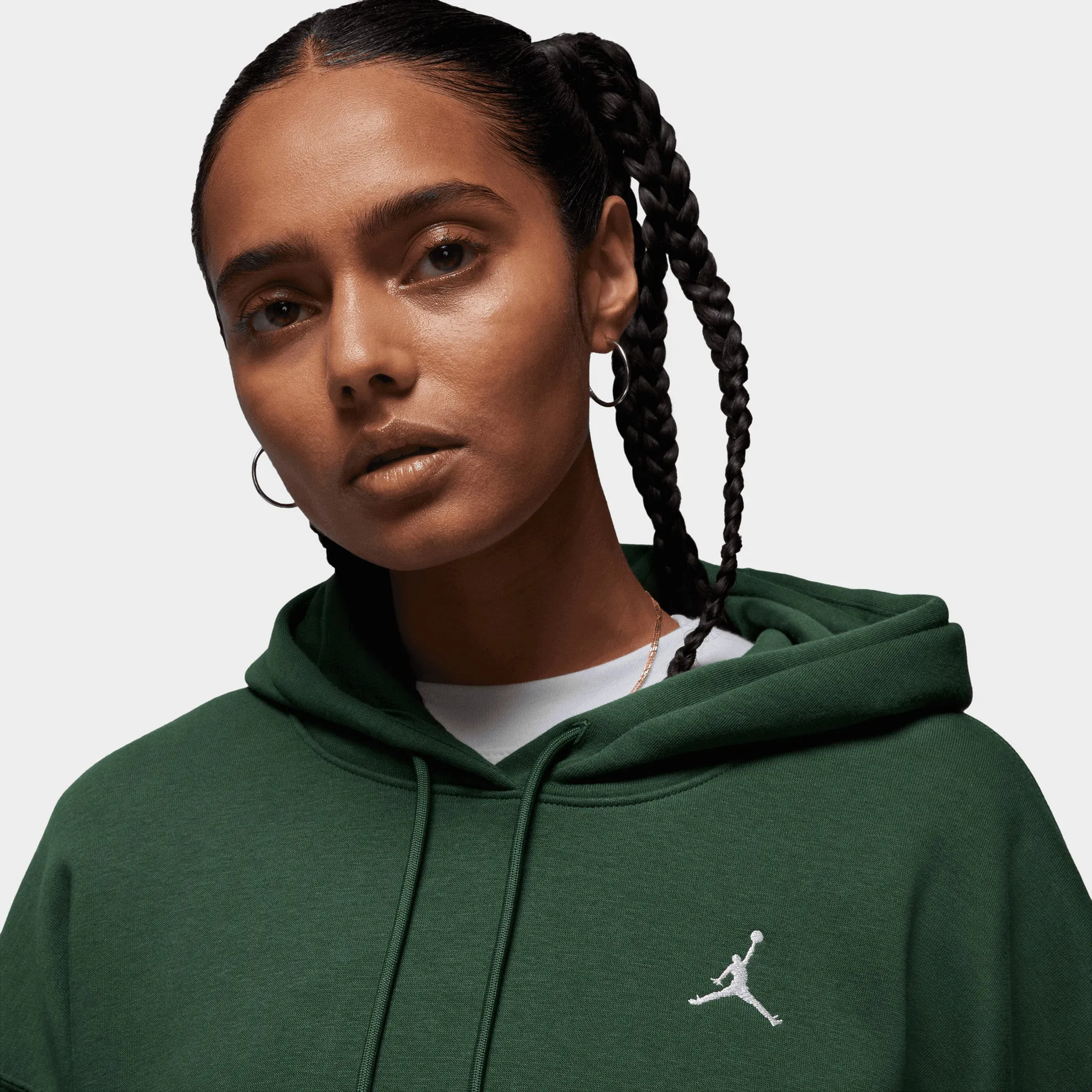 Jordan Women's Brooklyn Fleece Hoodie / Galactic Jade sold by JD Sports product image thumbnail 3