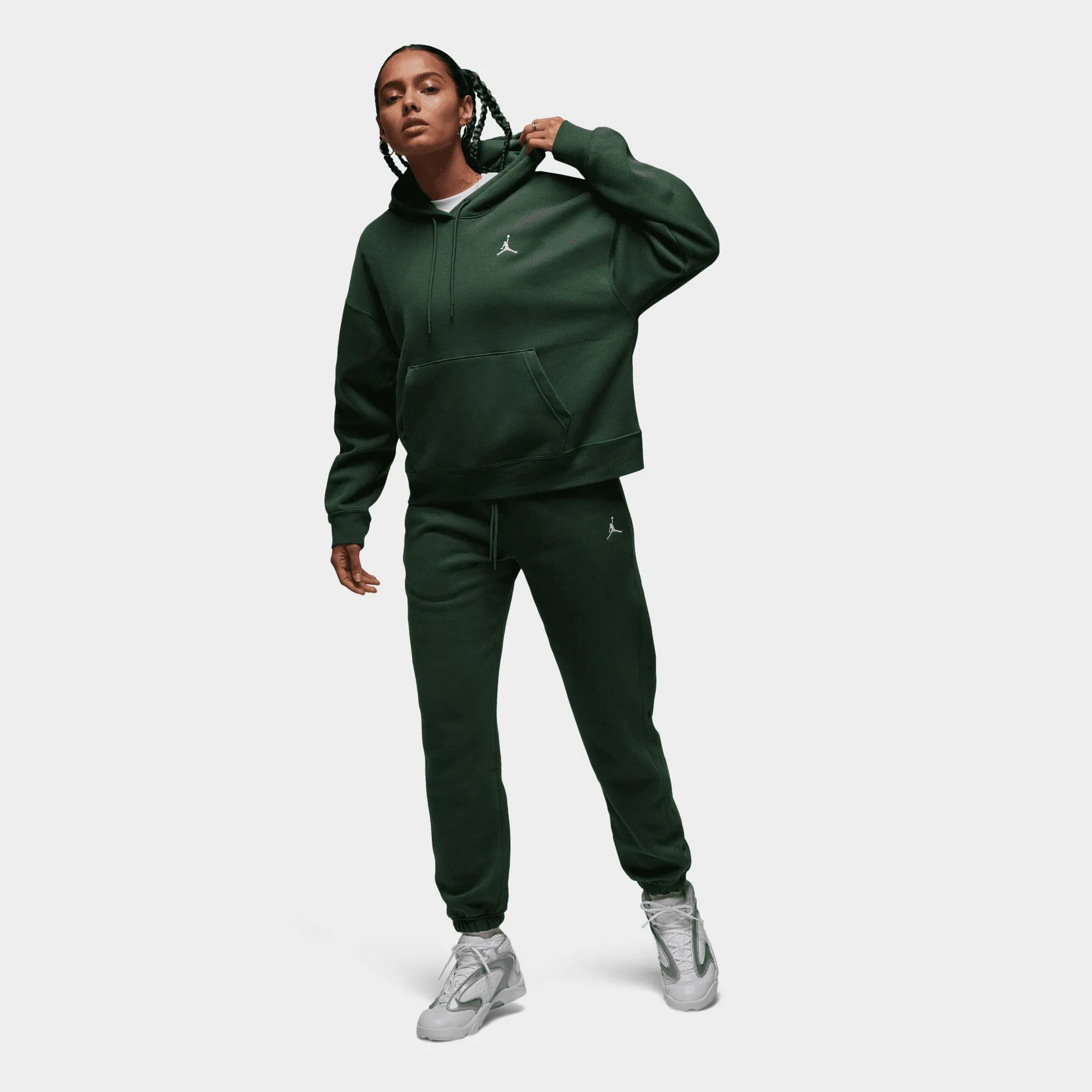 Jordan Women's Brooklyn Fleece Hoodie / Galactic Jade sold by JD Sports product image thumbnail 5