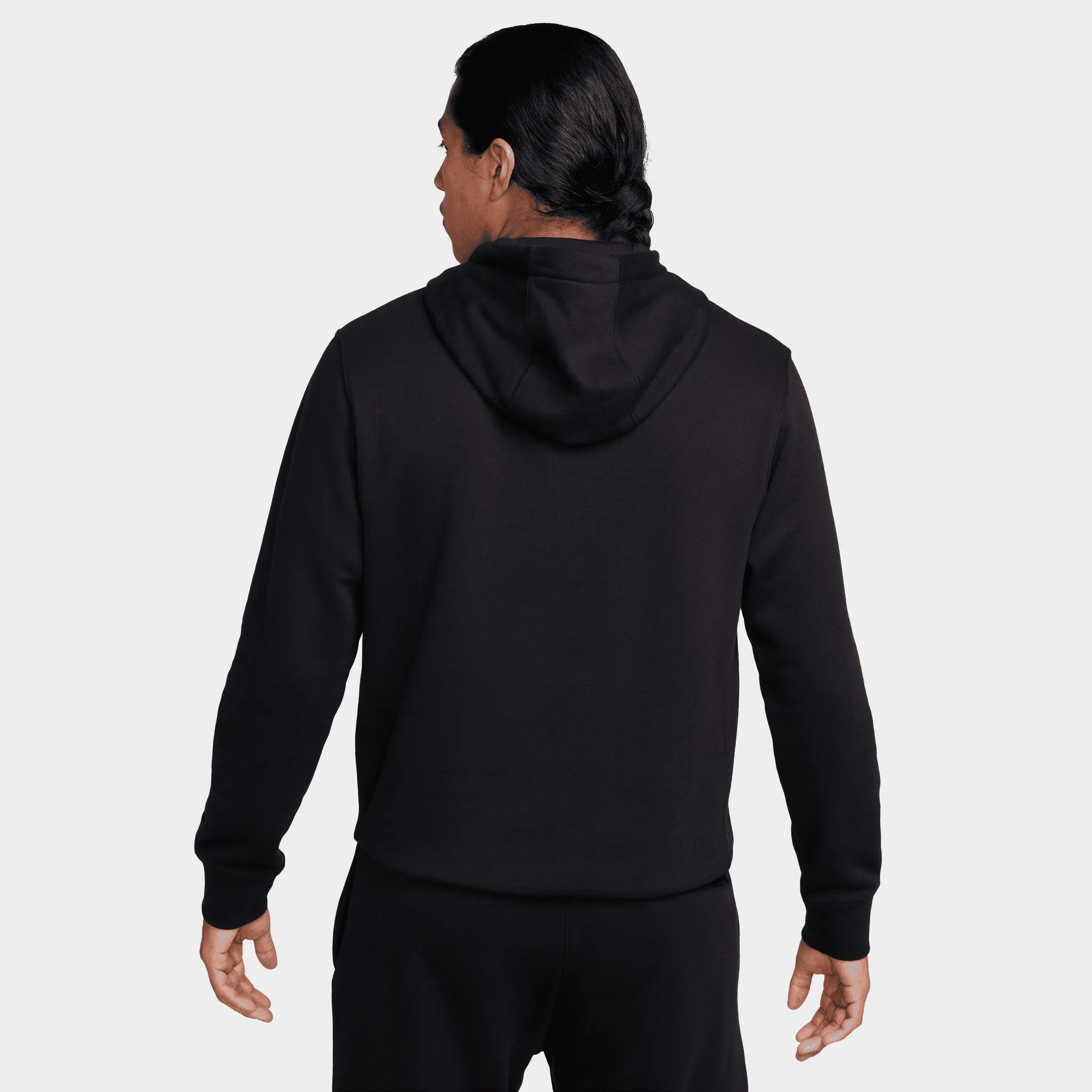 Nike Sportswear Club Fleece Stack Logo Pullover Hoodie Black / Sail - Safety Orange sold by JD Sports product image thumbnail 2