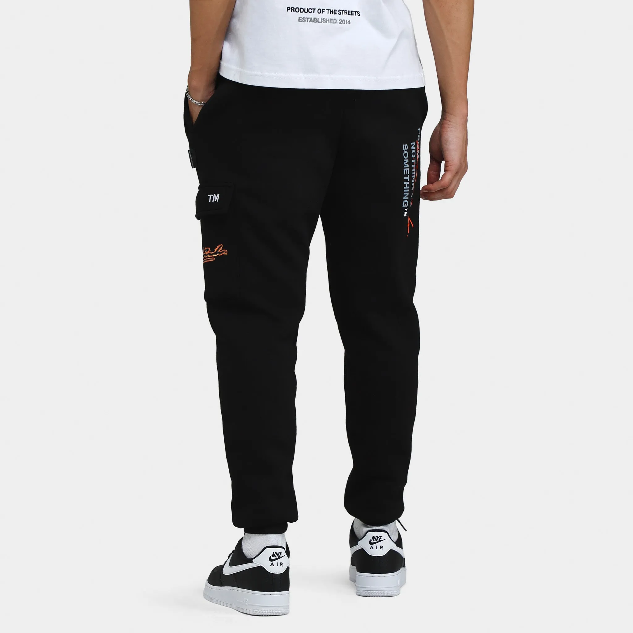 Hoodrich Hoodrich OG Splatter Joggers Black White Flame