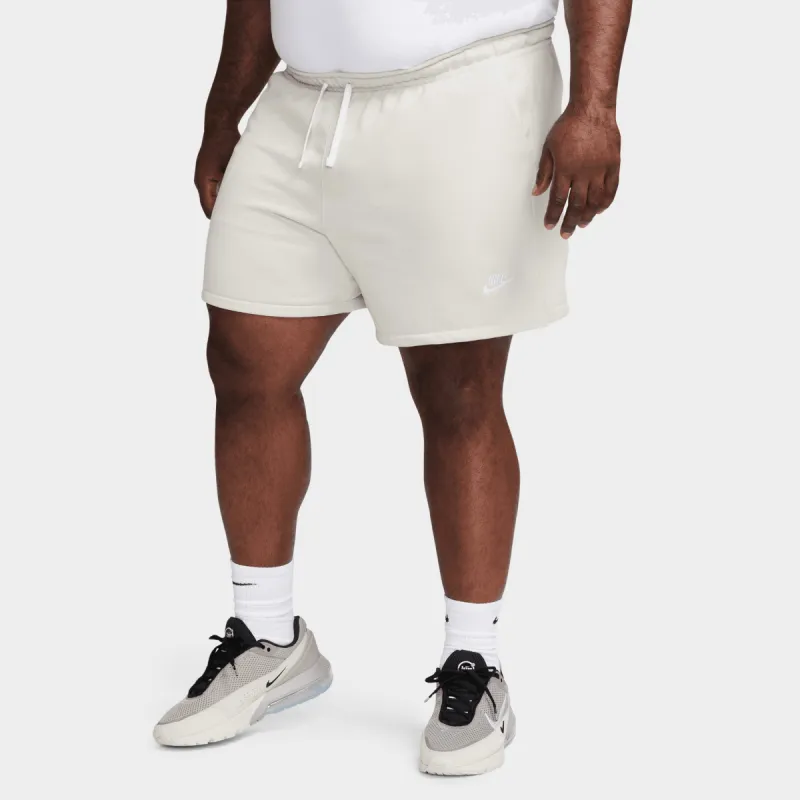 Nike Sportswear Club Fleece French Terry Flow Shorts Light Bone / White sold by JD Sports