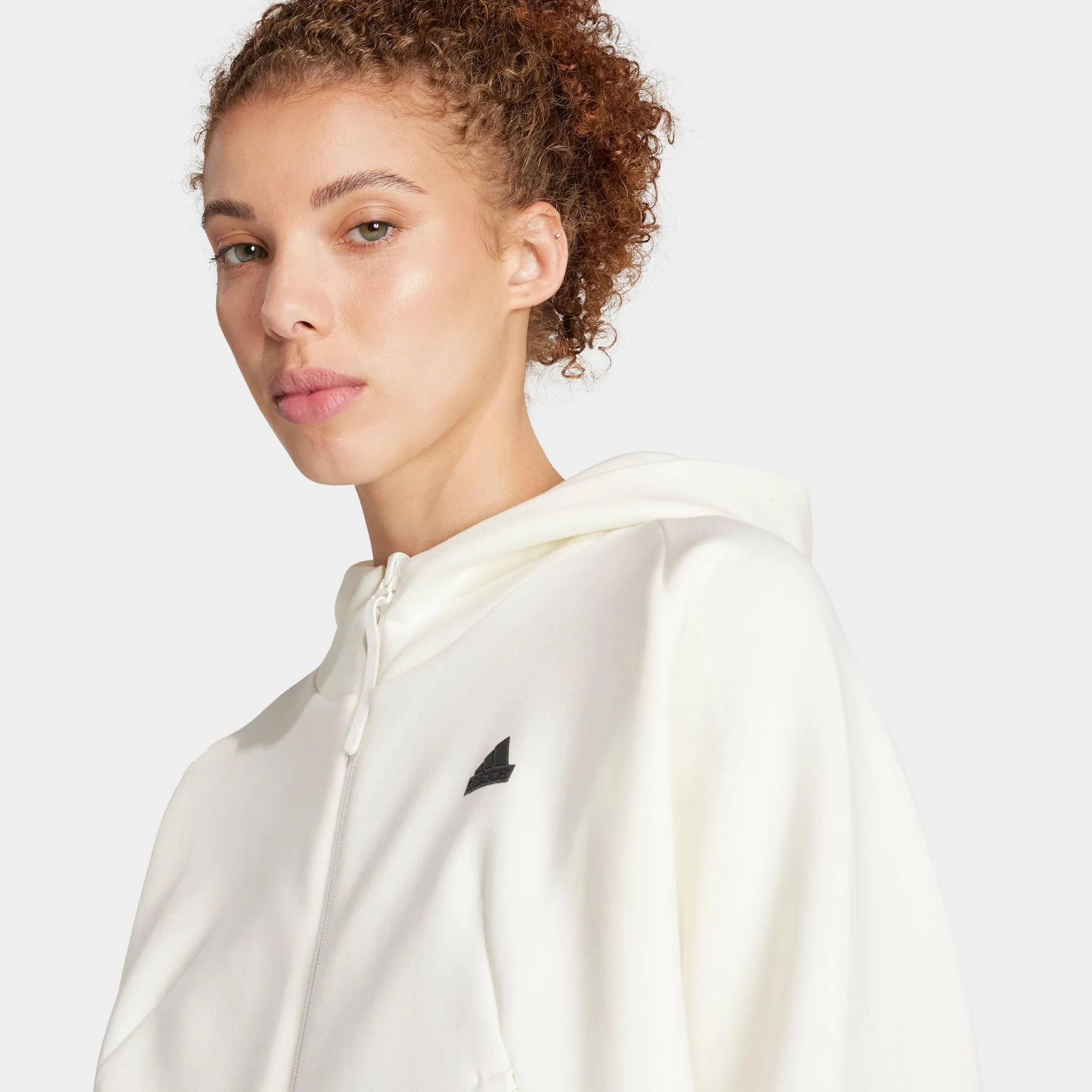 adidas Women's Z.N.E. Full Zip Hoodie / Off White sold by JD Sports product image thumbnail 4