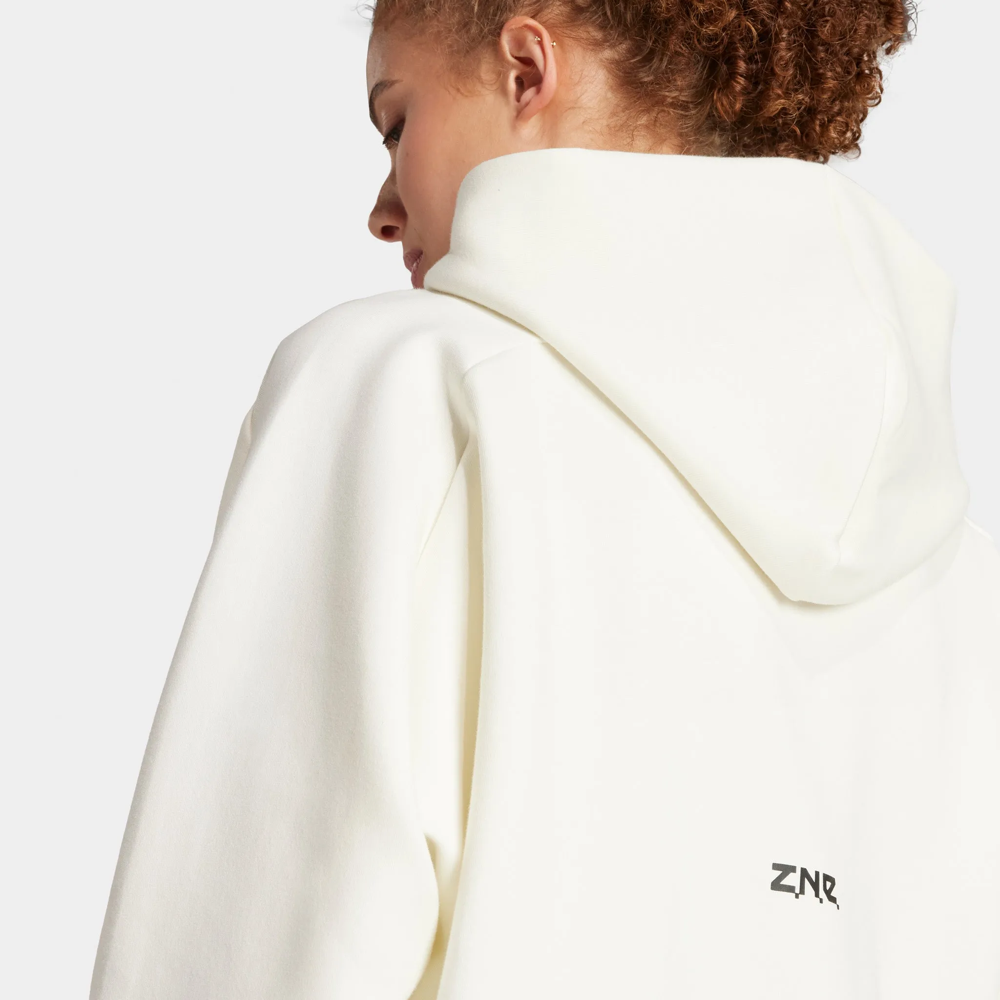 adidas Women's Z.N.E. Full Zip Hoodie / Off White sold by JD Sports product image thumbnail 5