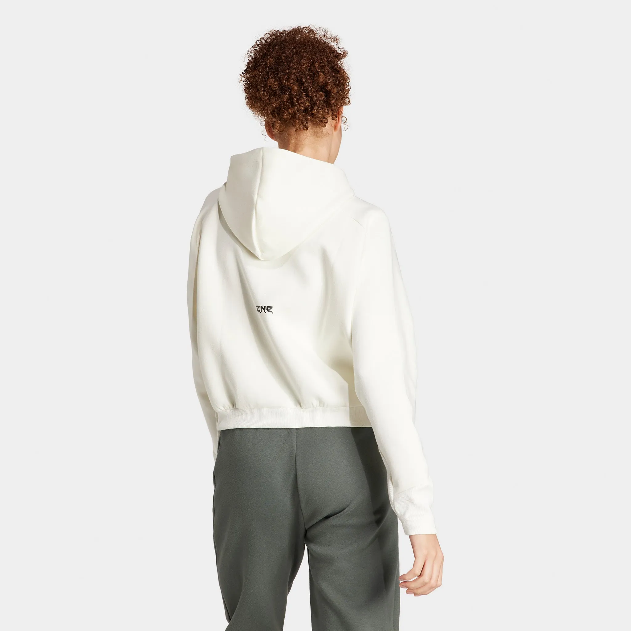 adidas Women's Z.N.E. Full Zip Hoodie / Off White sold by JD Sports product image thumbnail 2