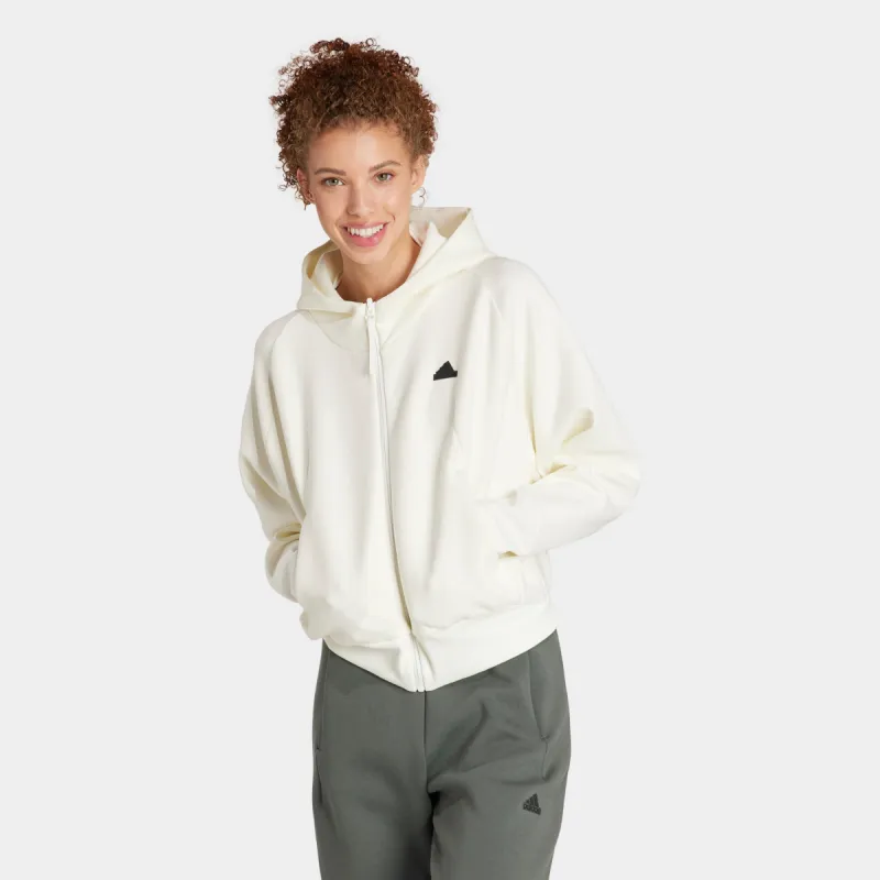 adidas Women's Z.N.E. Full Zip Hoodie / Off White made by JD Sports