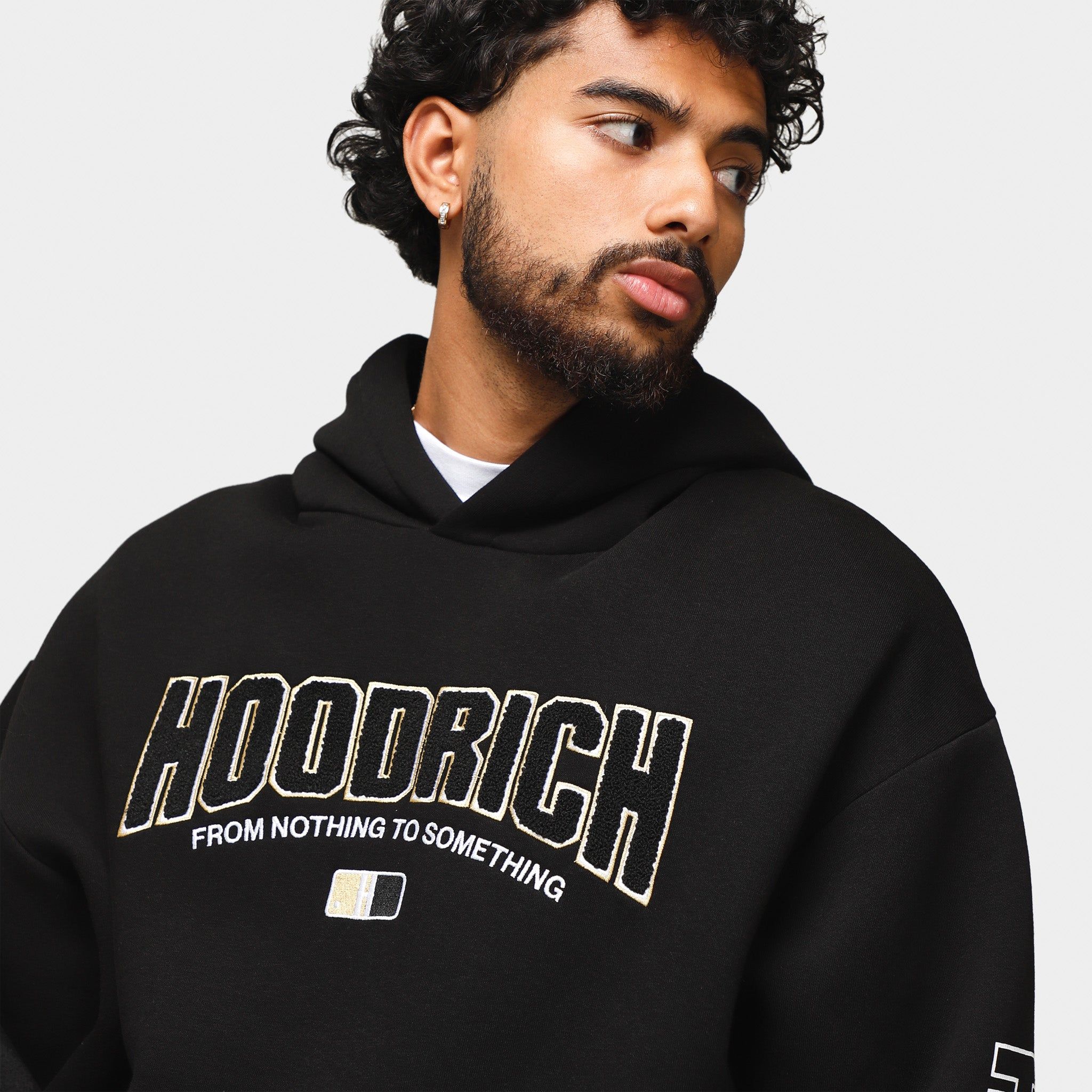 Hoodrich OG Zenith Oversized Pullover Hoodie Black / White - Gold sold by JD Sports product image thumbnail 2