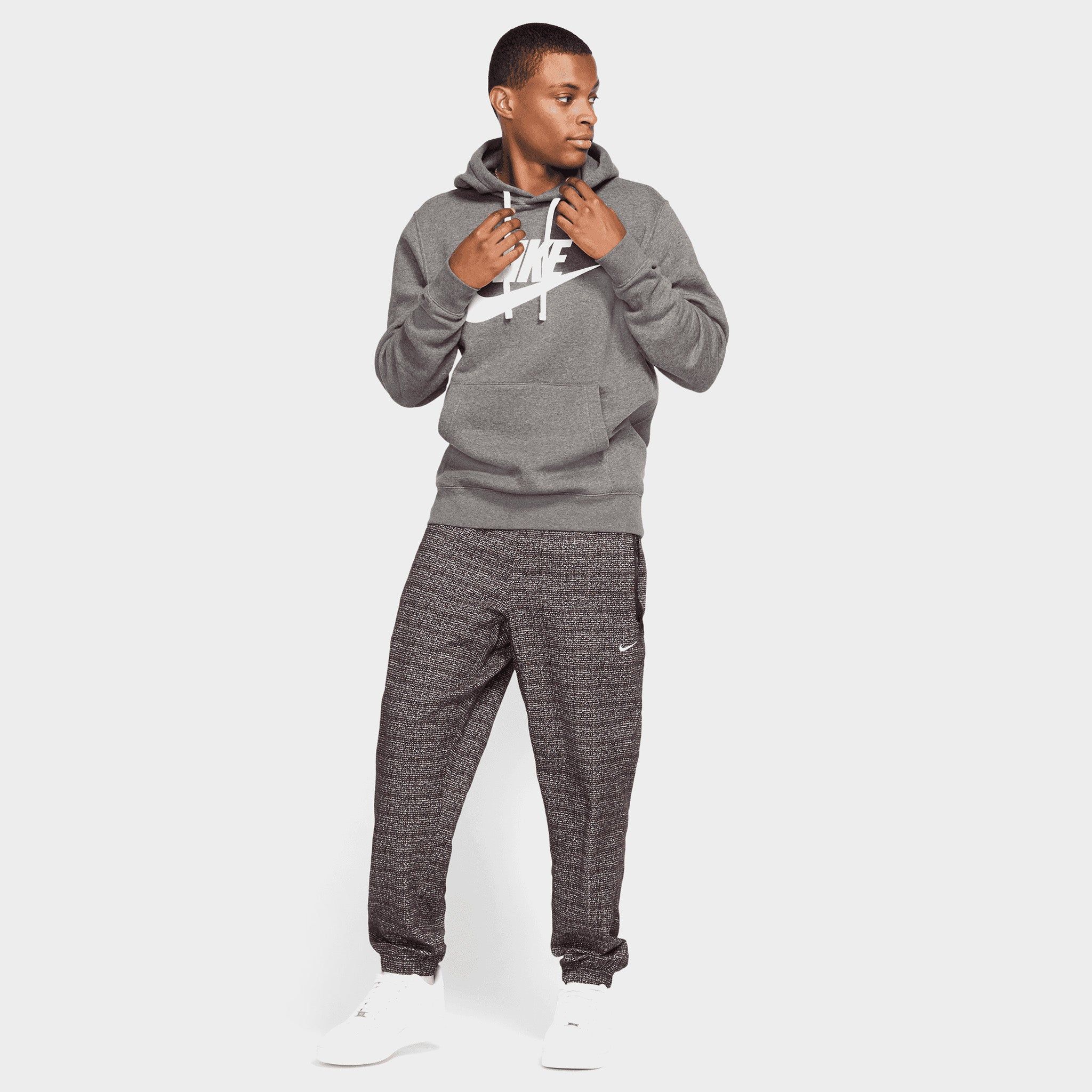 Nike Sportswear Club Fleece Graphic Pullover Hoodie Charcoal Heather / White - White sold by JD Sports product image thumbnail 5