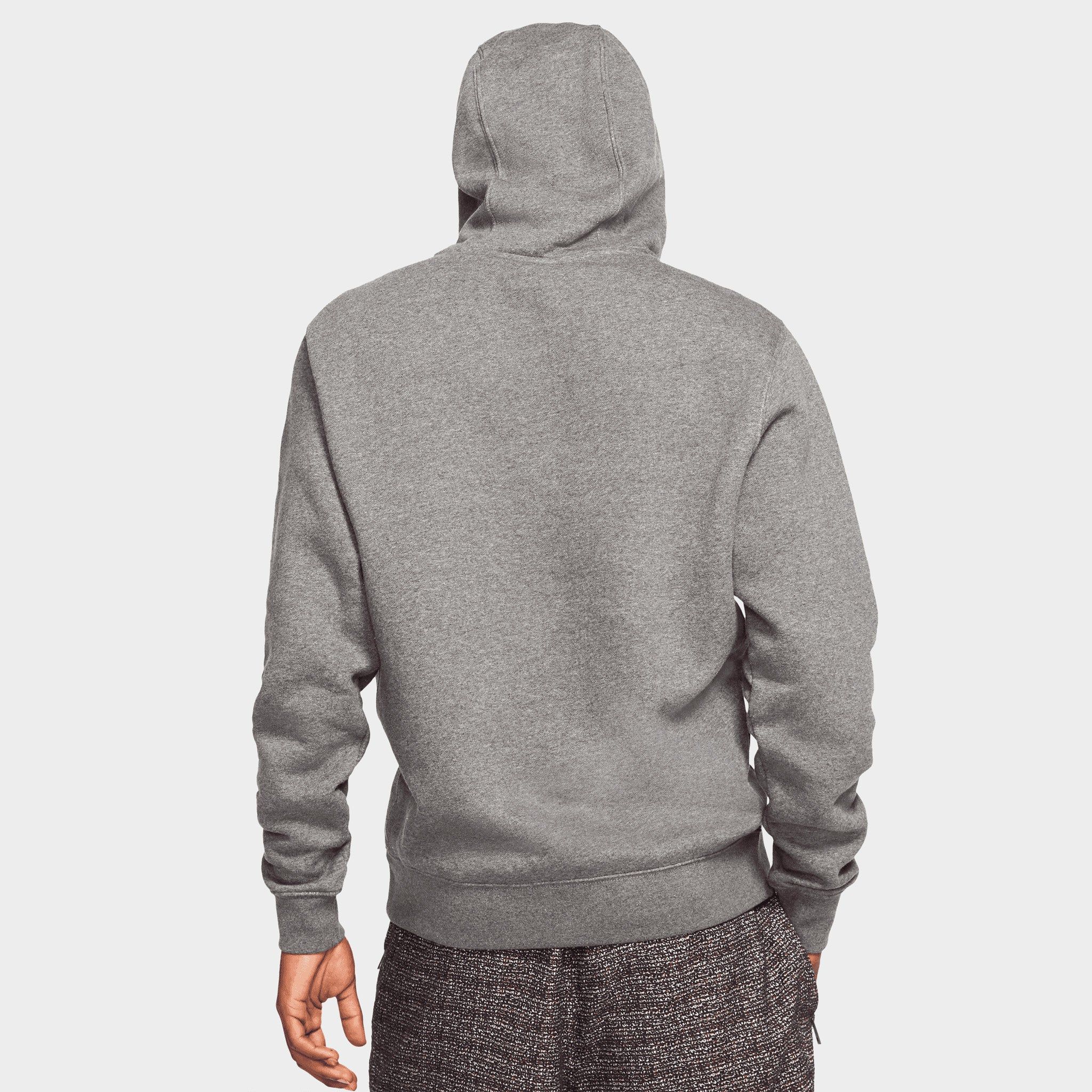 Nike Sportswear Club Fleece Graphic Pullover Hoodie Charcoal Heather / White - White sold by JD Sports product image thumbnail 2