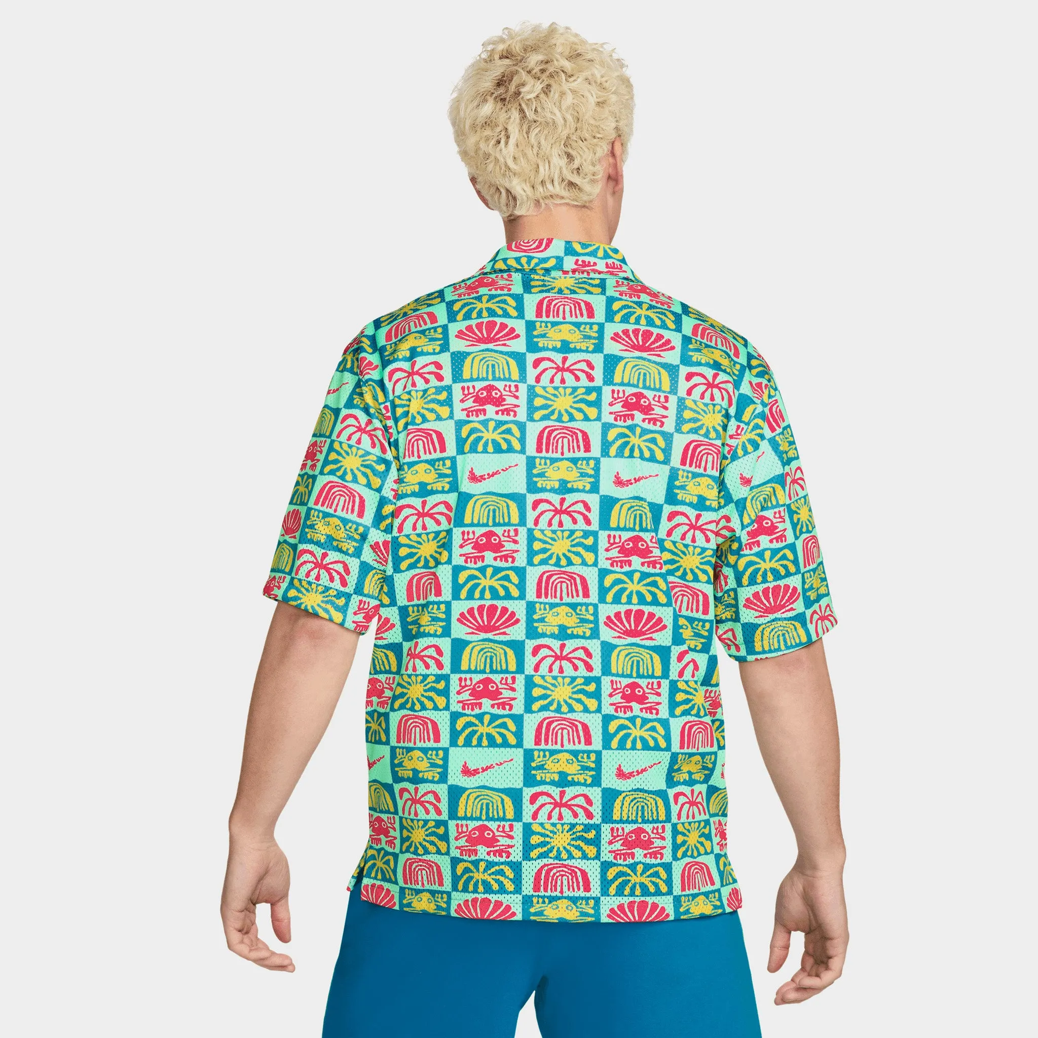 Nike Spring Break Button Up Shirt Laser Blue / Mint Foam sold by JD Sports product image thumbnail 2