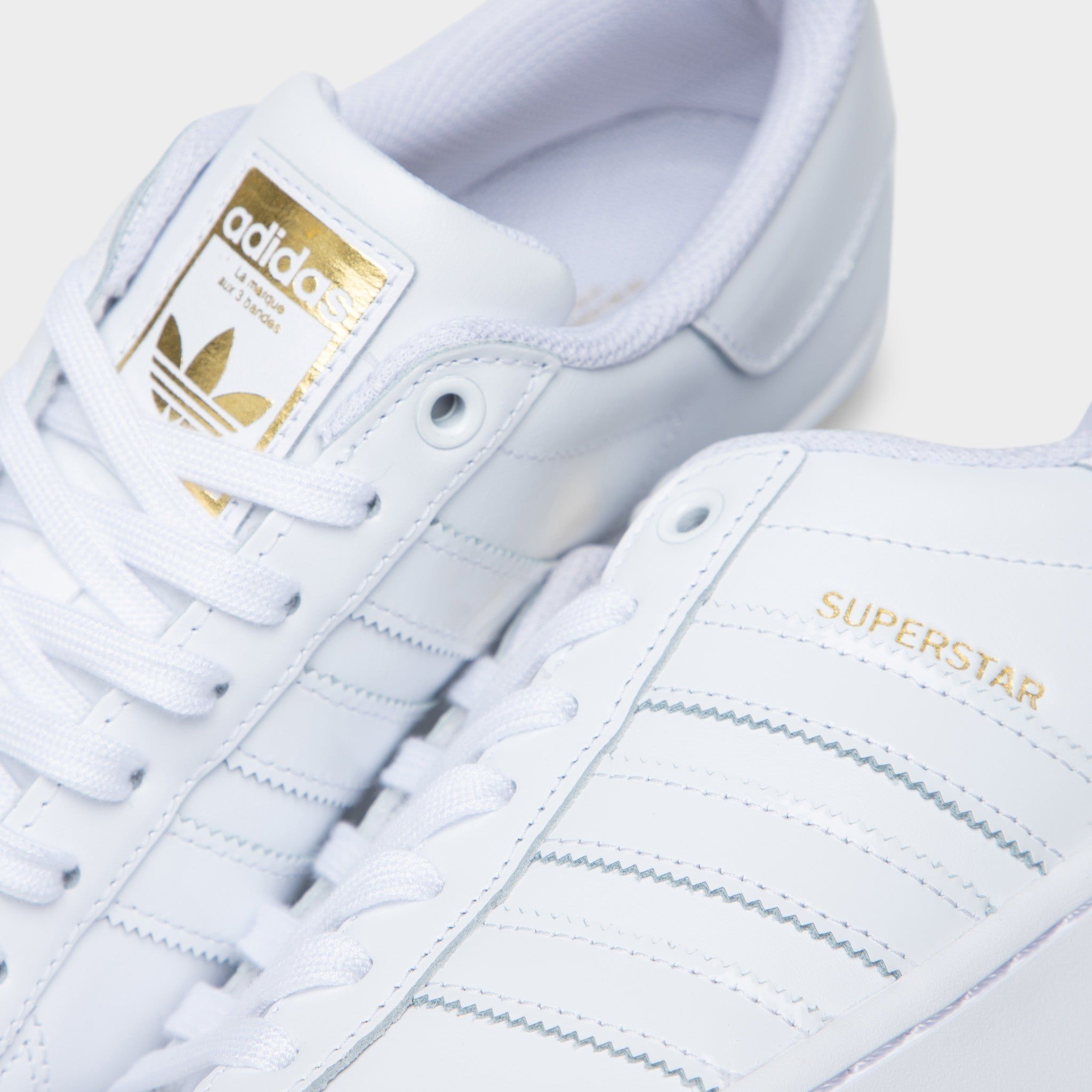 adidas Originals Women's Superstar Bold Cloud White / Cloud White - Gold Metallic sold by JD Sports product image thumbnail 3