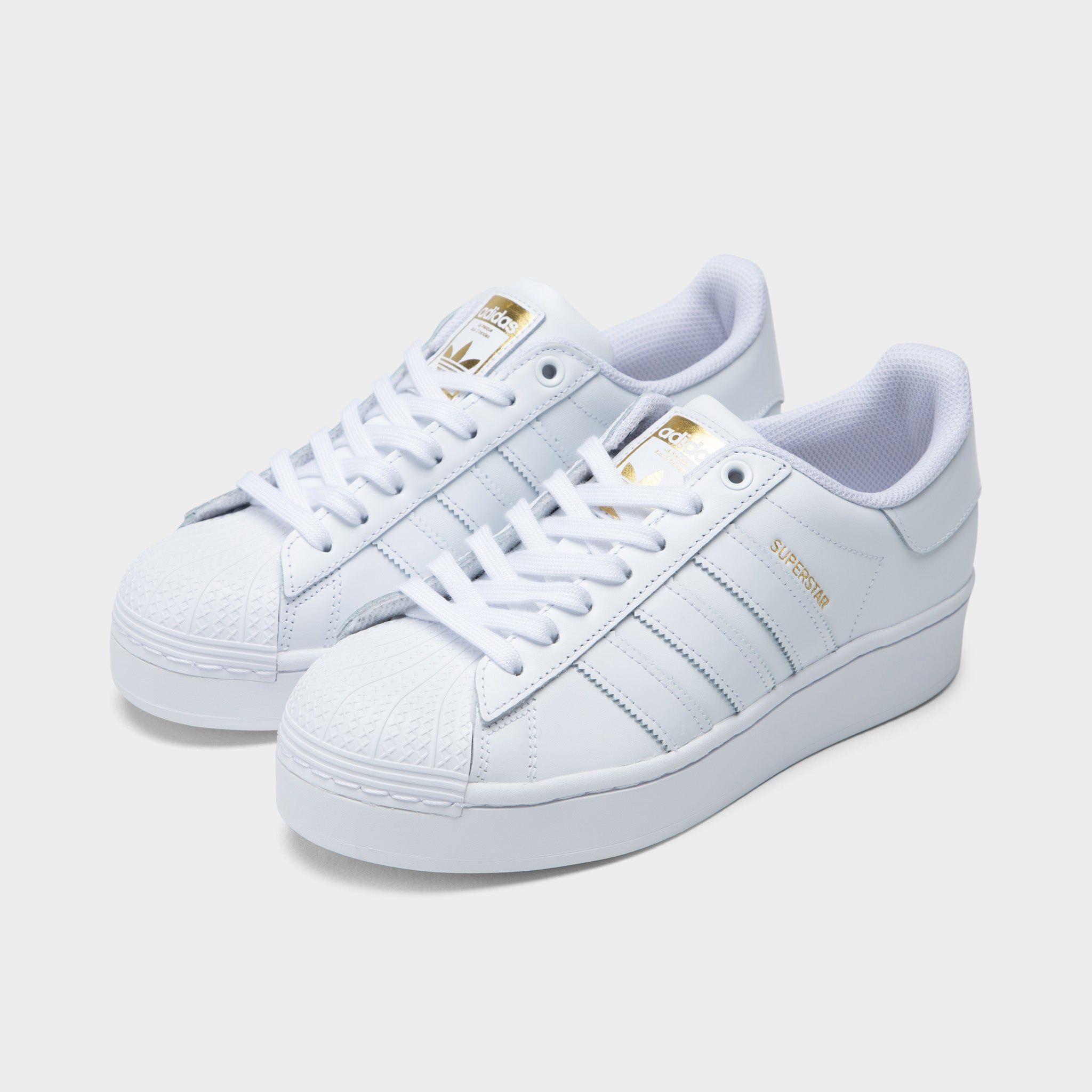 adidas Originals Women's Superstar Bold Cloud White / Cloud White - Gold Metallic sold by JD Sports product image thumbnail 2