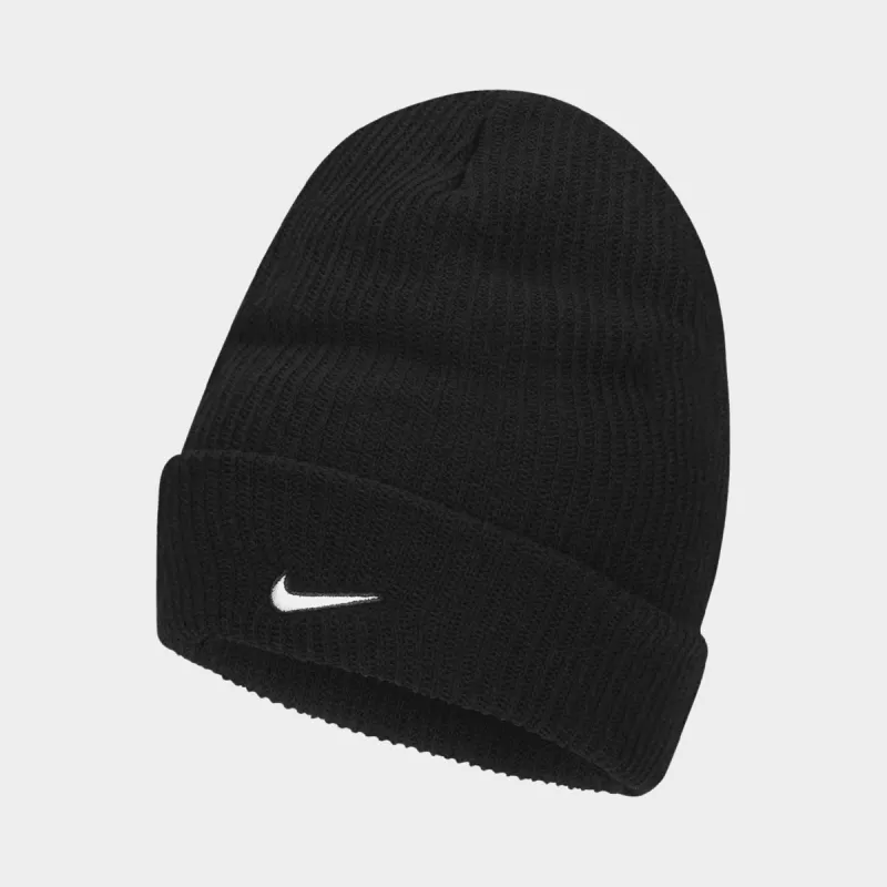 Nike NSW Utility Swoosh Beanie Black / White sold by JD Sports