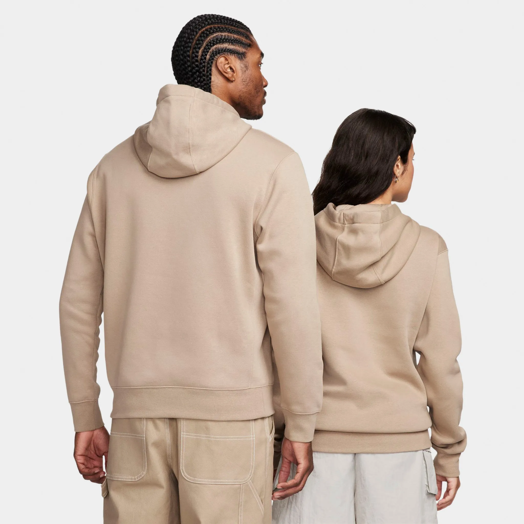 Nike Sportswear Club Fleece Pullover Hoodie Khaki / White sold by JD Sports product image thumbnail 2