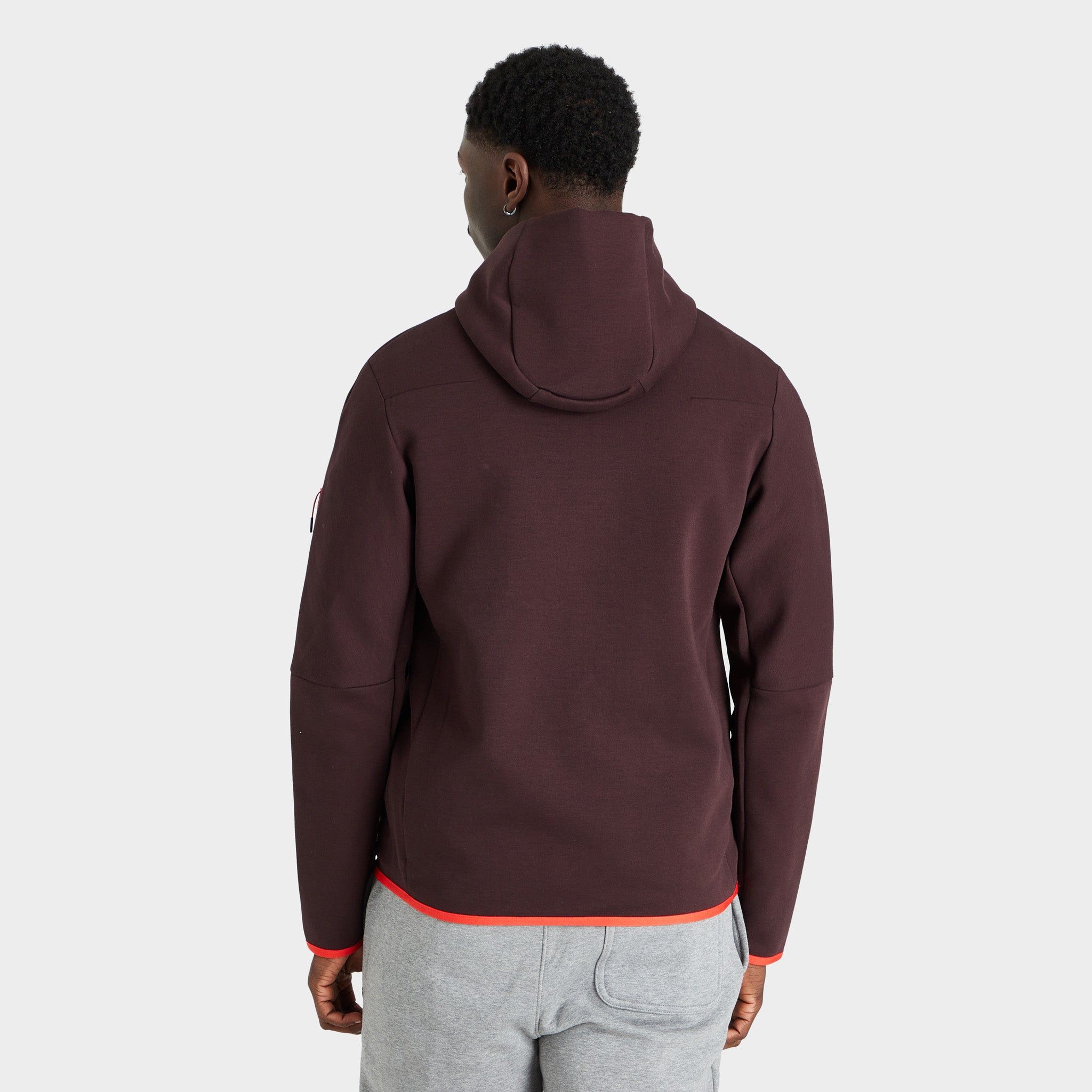 Nike Sportswear Tech Fleece Full-Zip Hoodie Brown Basalt / Pecan - Chile Red sold by JD Sports product image thumbnail 2