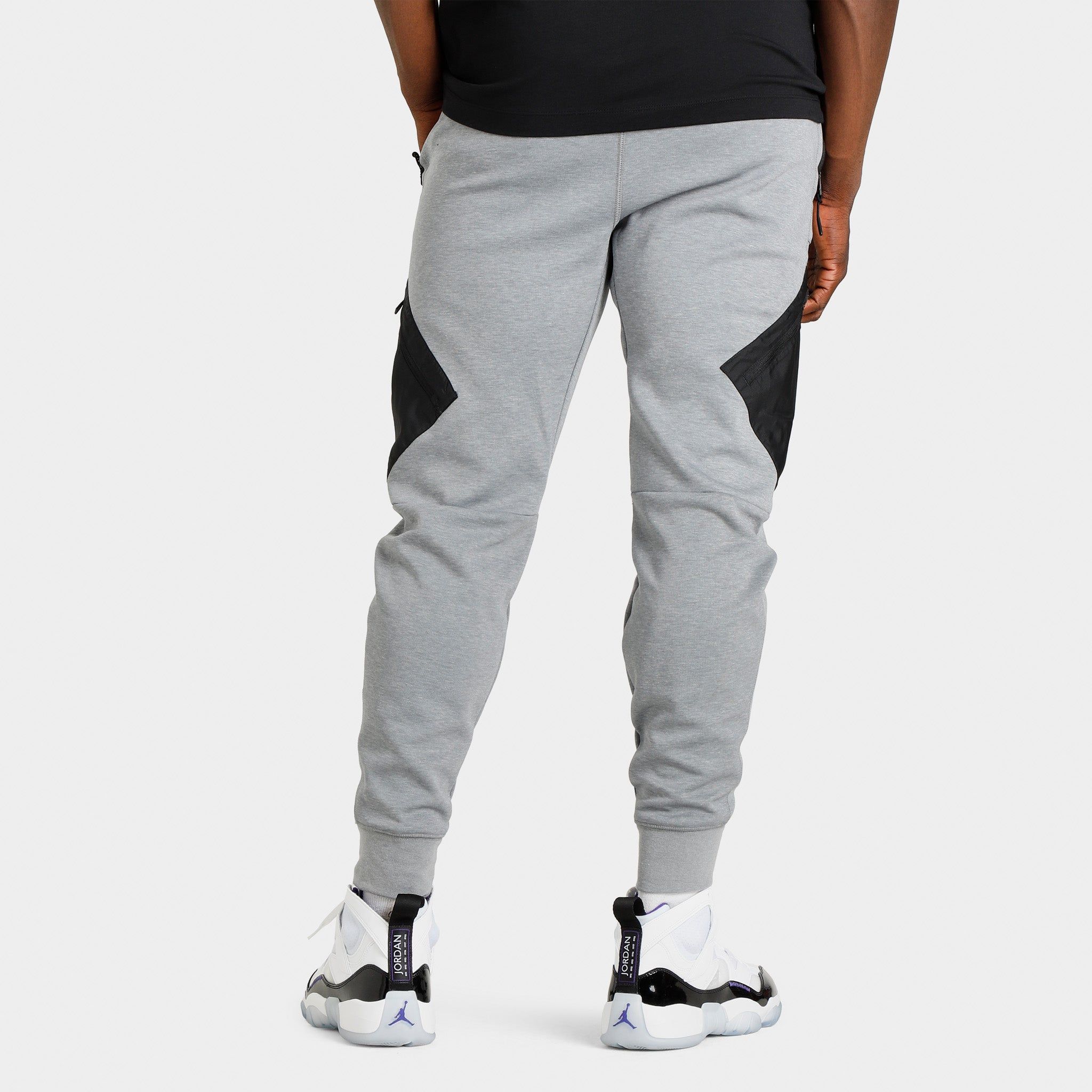 Jordan Dri-FIT Air Fleece Pants Carbon Heather / Black - Reflective Silver sold by JD Sports product image thumbnail 5