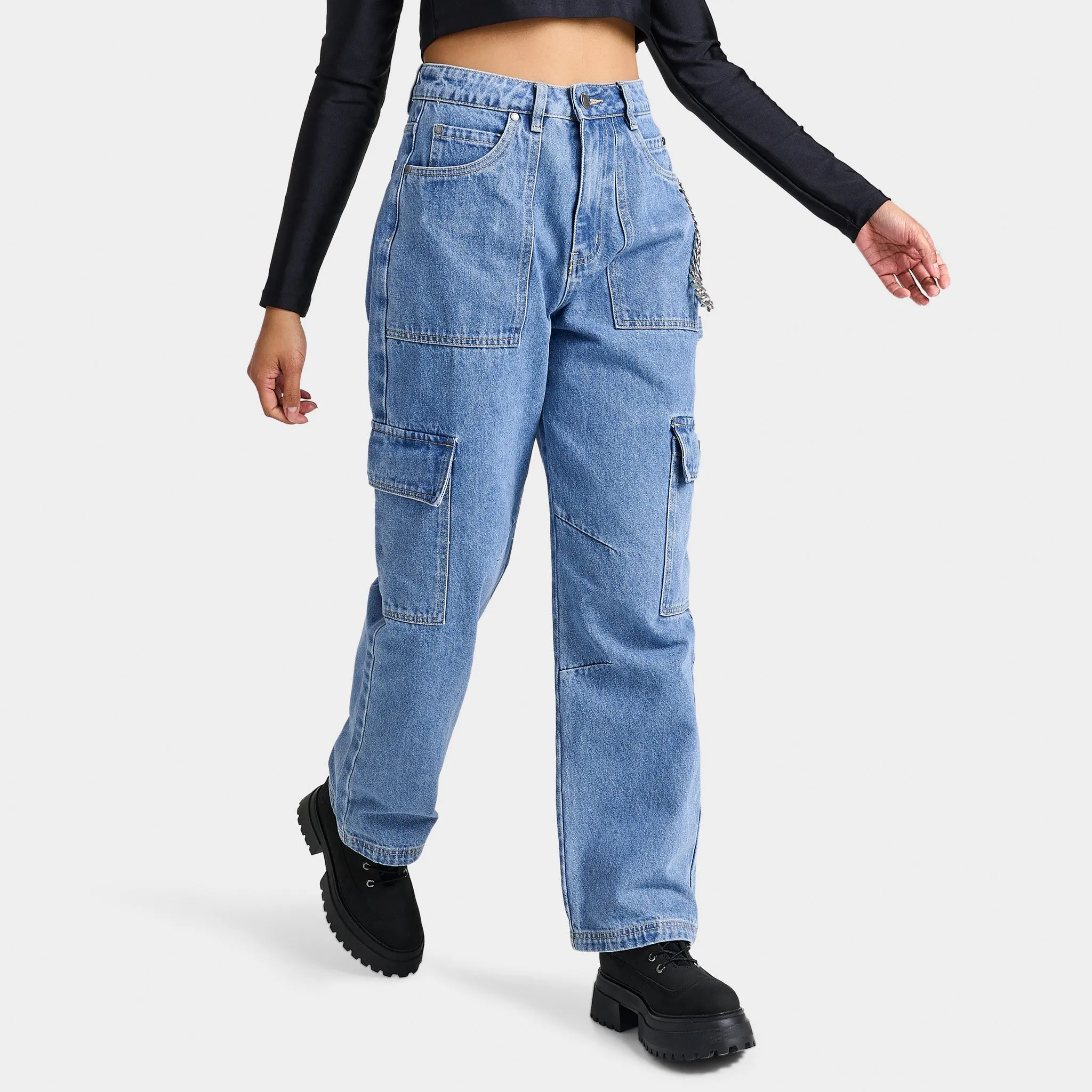 Supply & Demand Women's Superior Denim Cargo Pants / Blue sold by JD Sports