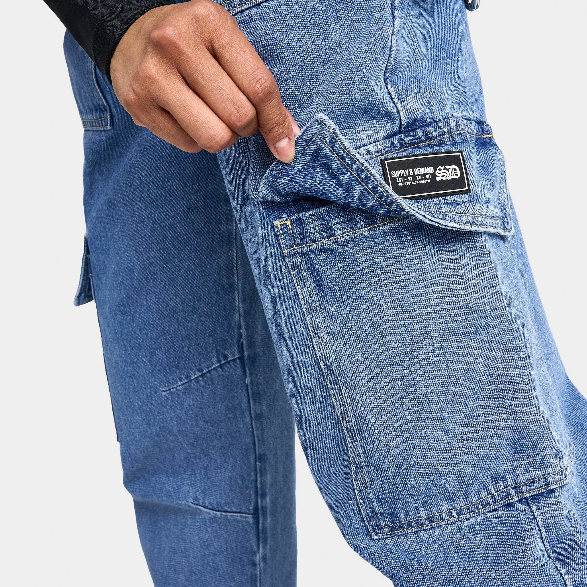 Supply & Demand Women's Superior Denim Cargo Pants / Blue sold by JD Sports product image thumbnail 5