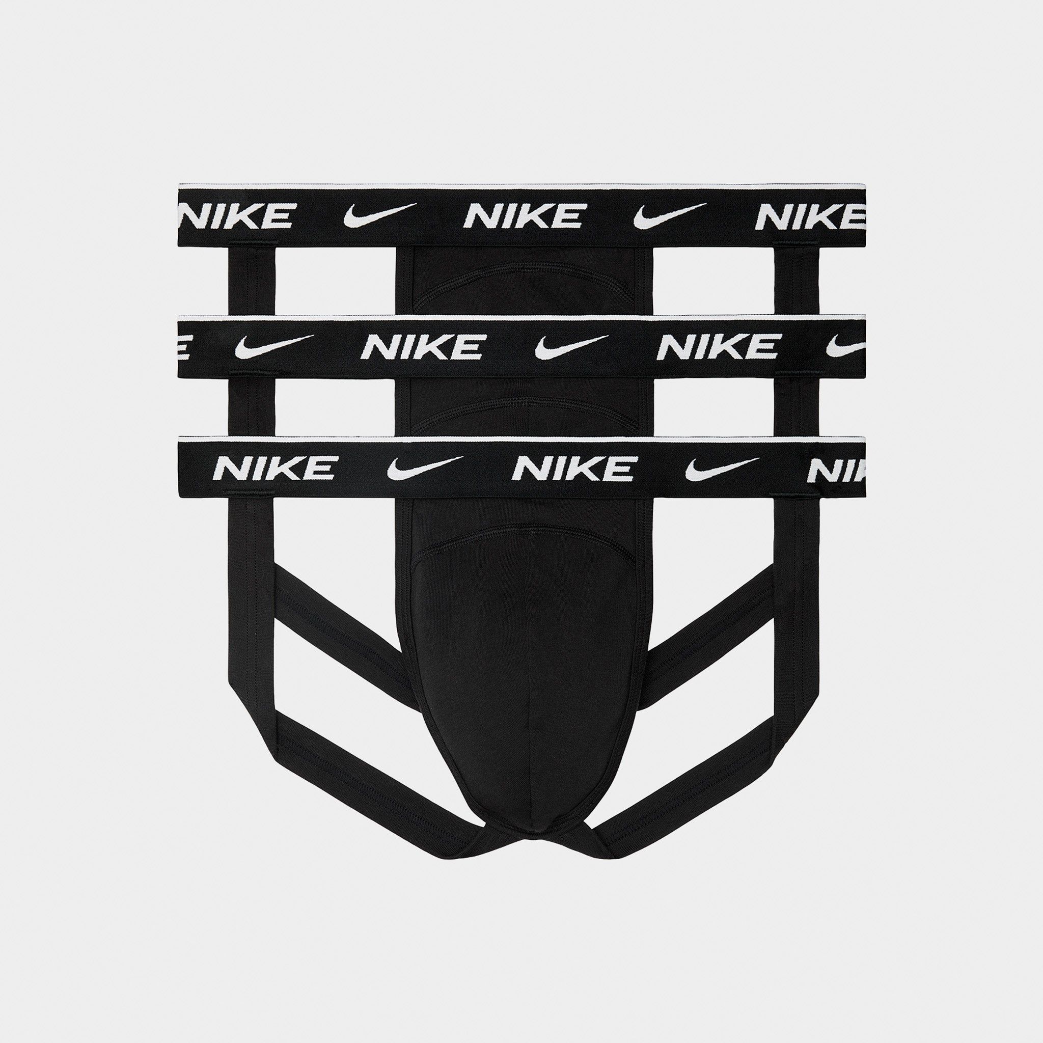 Nike Dri-FIT Essential Cotton Stretch Jock Strap (3 Pack) / Black sold by JD Sports