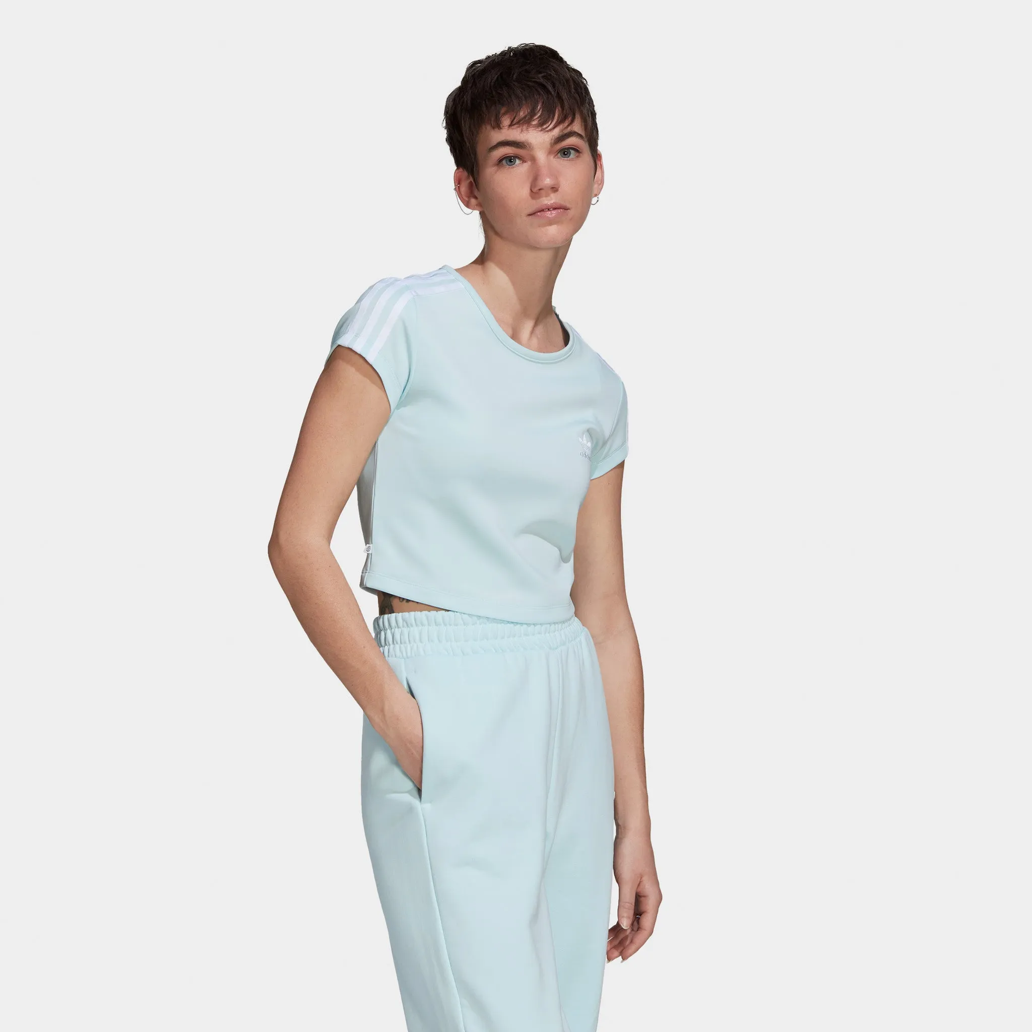 adidas Women's Cropped T-shirt / Almost Blue sold by JD Sports product image thumbnail 5