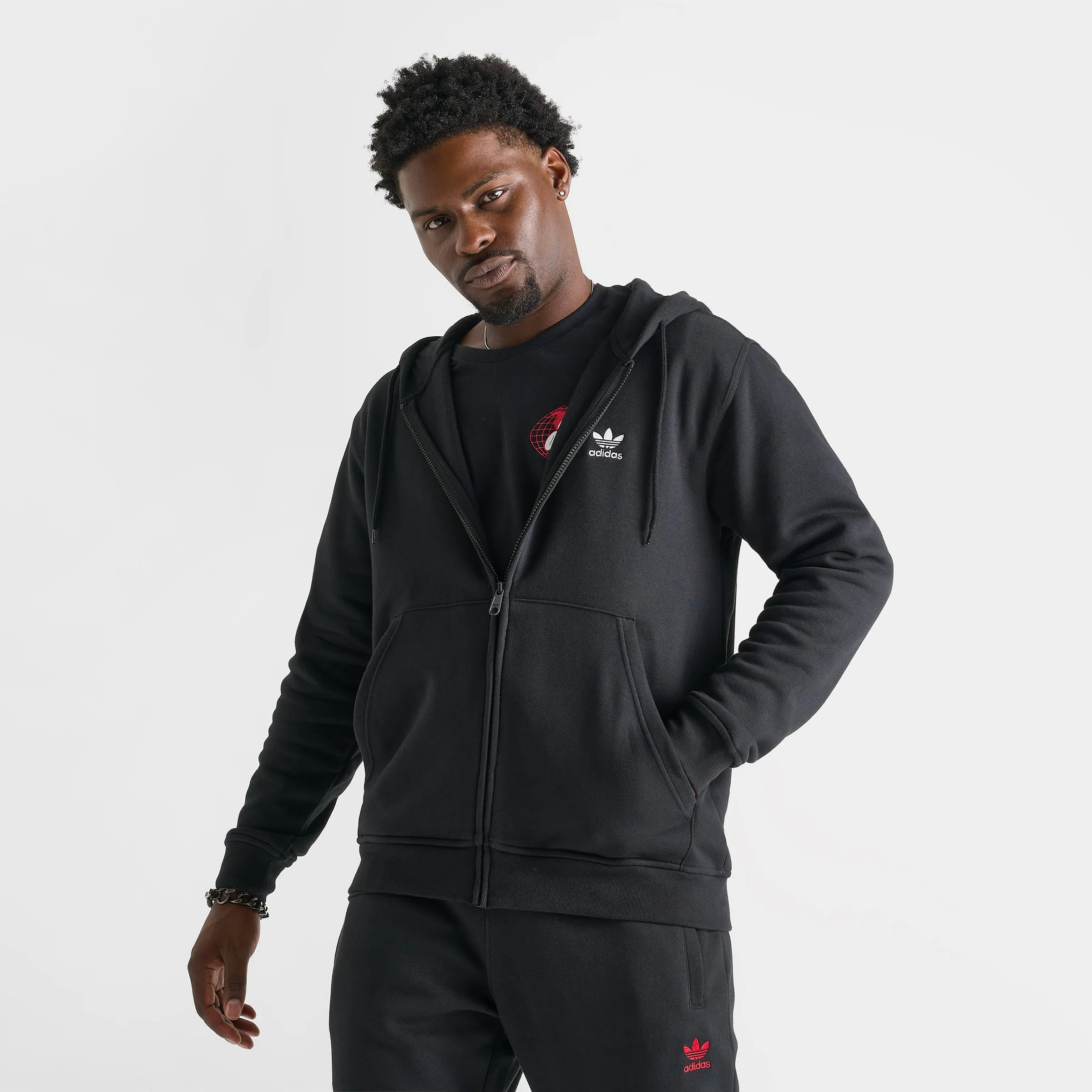 adidas Essentials Full Zip Hoodie / Black sold by JD Sports product image thumbnail 3