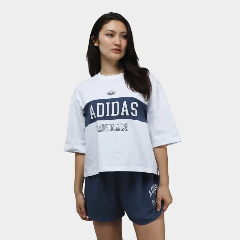 adidas Originals Women's Boxy Cropped T-Shirt / White sold by JD Sports