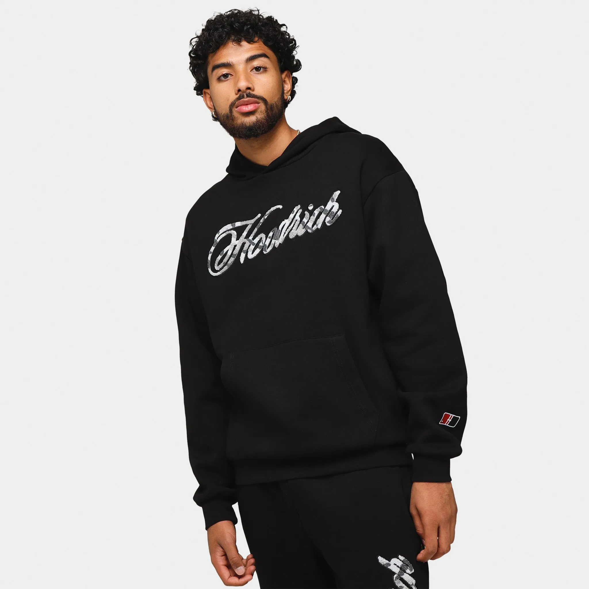 Hoodrich OG Catch Pullover Hoodie Black / White - Ice Camo sold by JD Sports