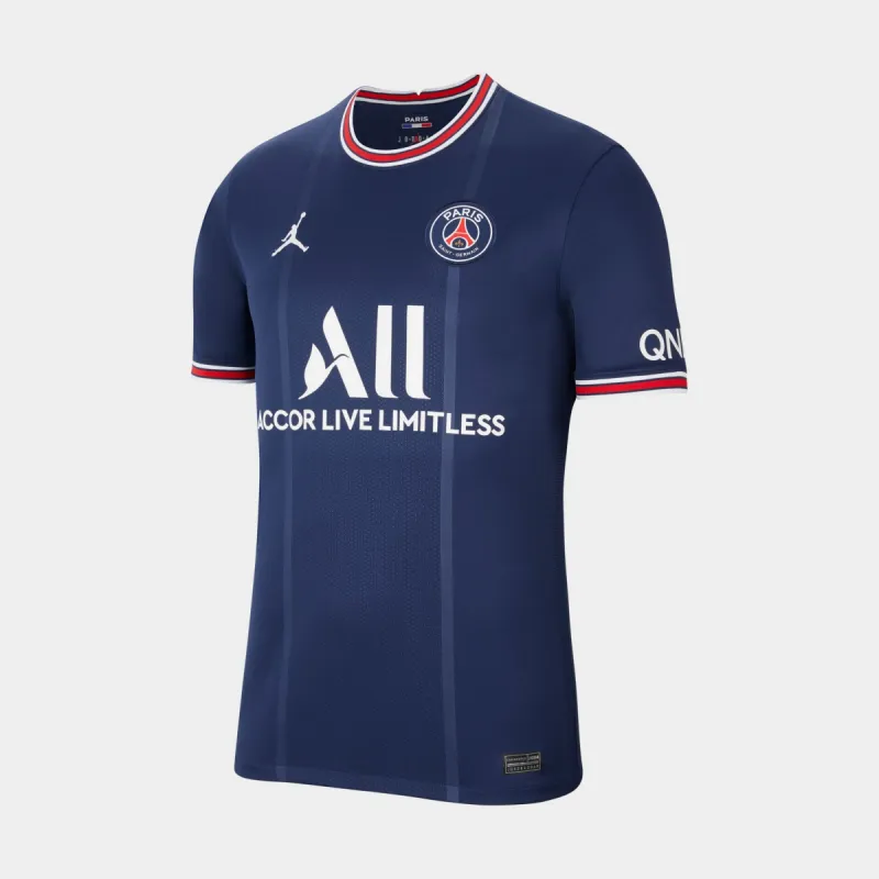 Nike Paris Saint-Germain 2021/22 Stadium Home Jersey Midnight Navy / University Red - White sold by JD Sports
