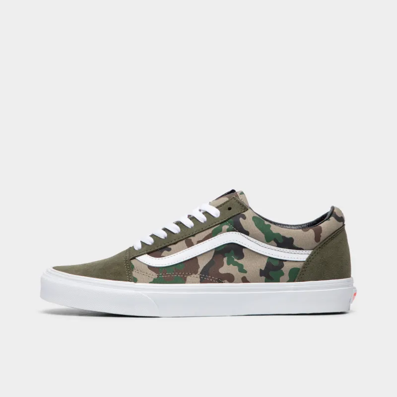 Vans Old Skool Camo Olive / White sold by JD Sports