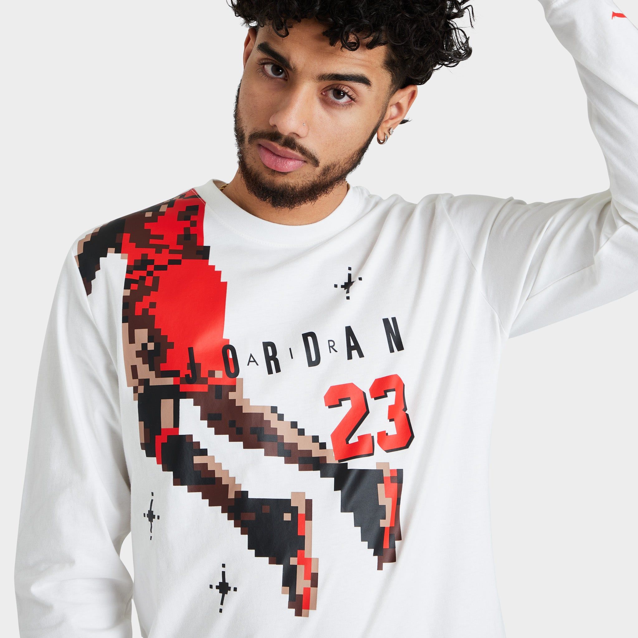 Jordan Brand Holiday Long Sleeve T-shirt White / Chile Red sold by JD Sports product image thumbnail 3