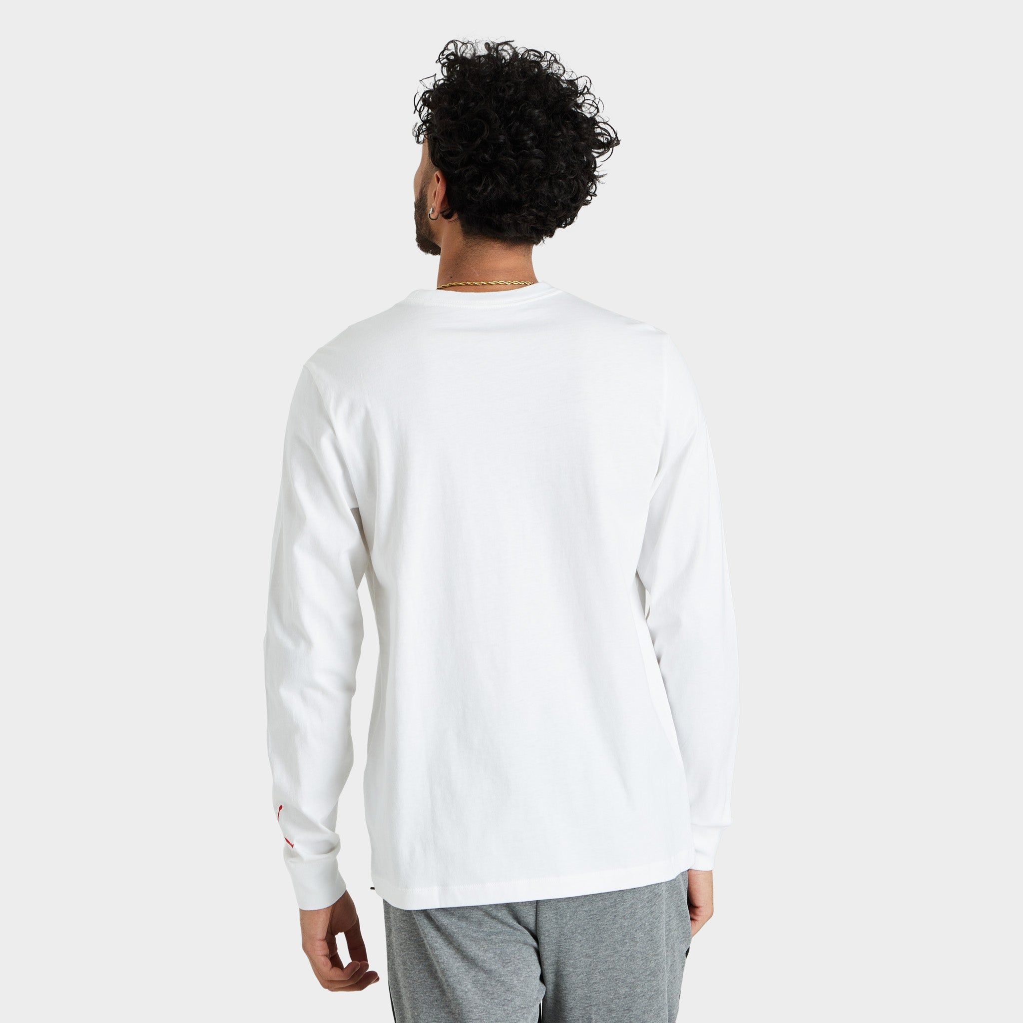 Jordan Brand Holiday Long Sleeve T-shirt White / Chile Red sold by JD Sports product image thumbnail 2