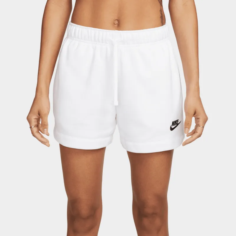 Nike Women's Sportswear Club Fleece Mid-Rise Shorts White / Black sold by JD Sports