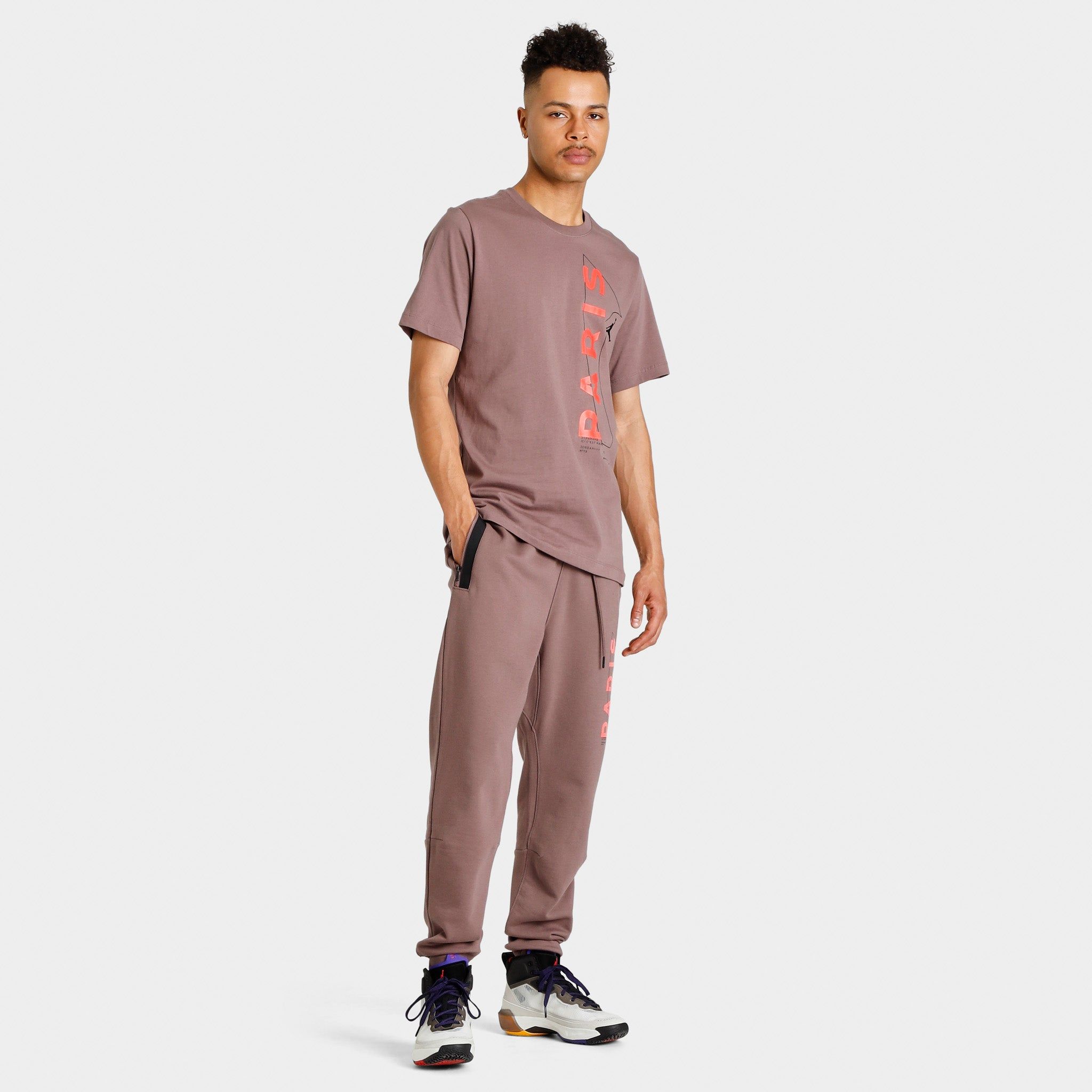 Jordan Paris Saint-Germain T-shirt Plum Eclipse / Bright Crimson - Black sold by JD Sports product image thumbnail 5